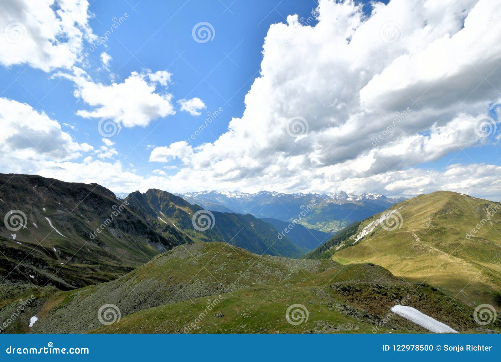 Summit Rock Panorama Landscape of the High Mountains in South Tyrol ...