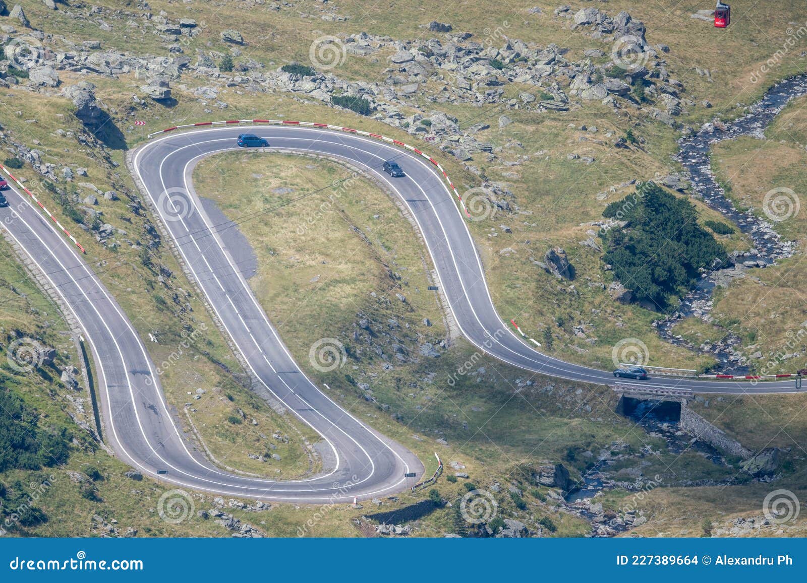 mountains twisted road top wiew transfagarasan sibiu romania