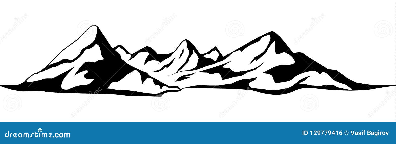 Mountain Silhouette Clip Art Set Cartoon Vector CartoonDealer Com