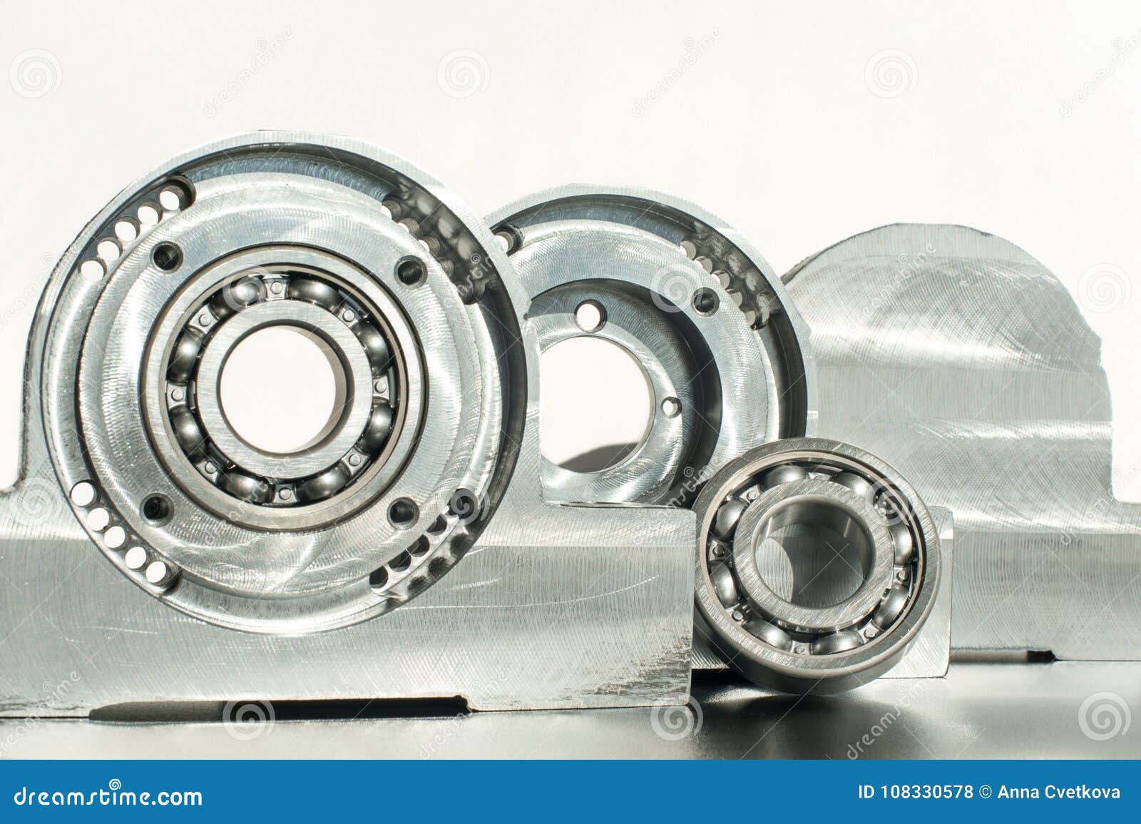 Mounted Roller Bearing Unit. Mechanical Engineering. Stock Photo