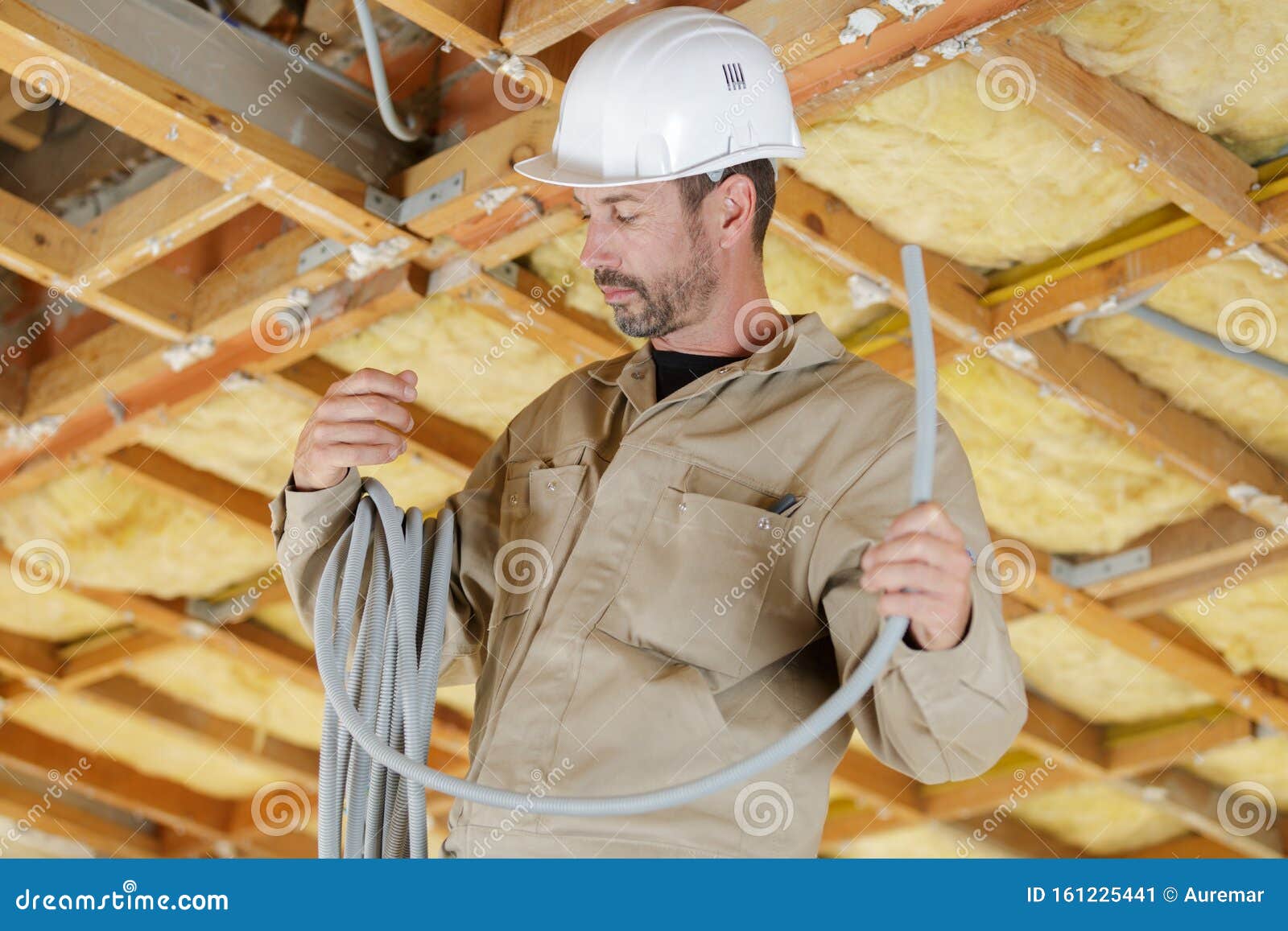 Mounting for Electric Cable in Ceiling Stock Image Image of