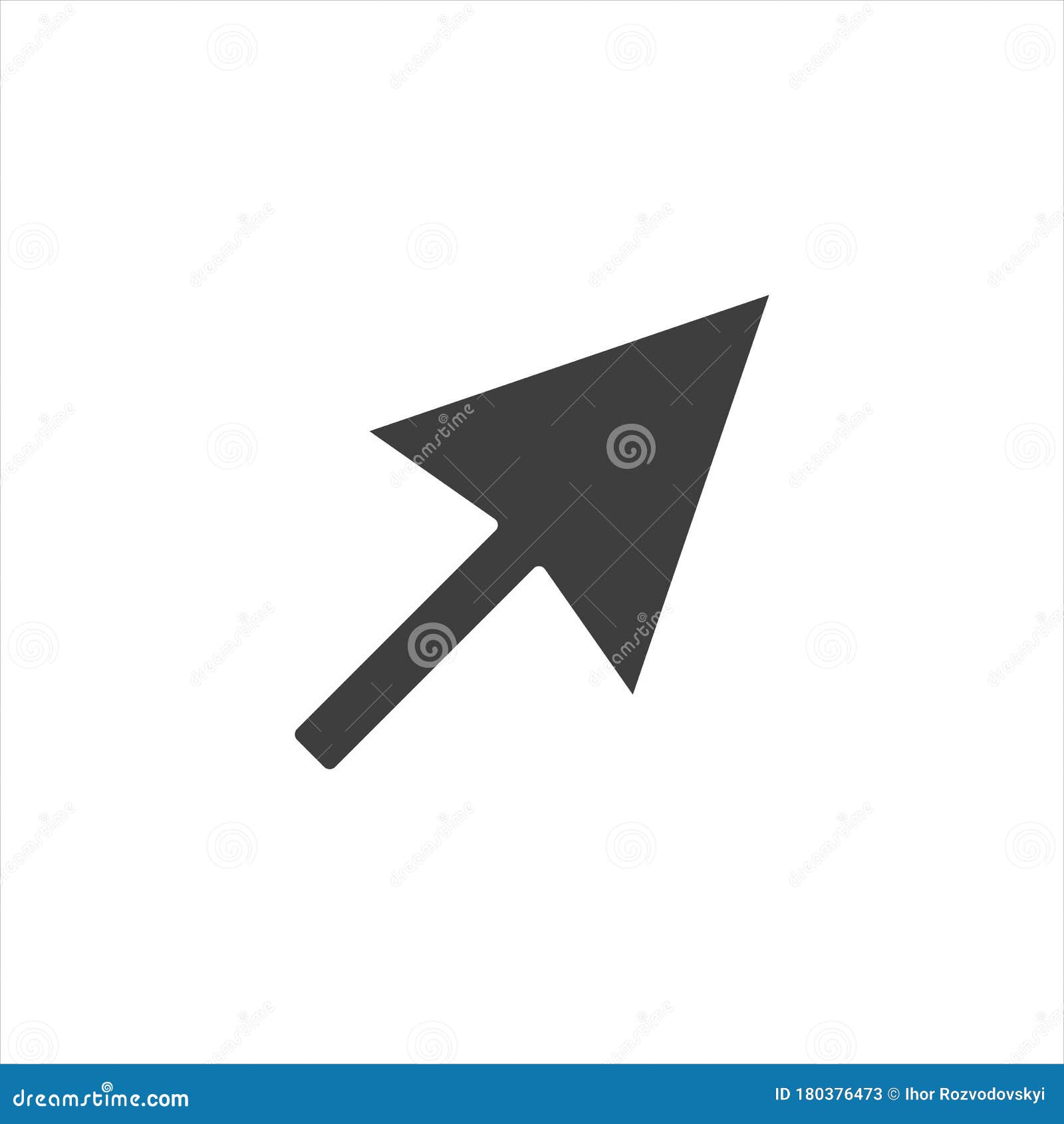 Mouse Arrow Icon, Computer Mouse Arrow Vector Icon, Line Cursor Icon