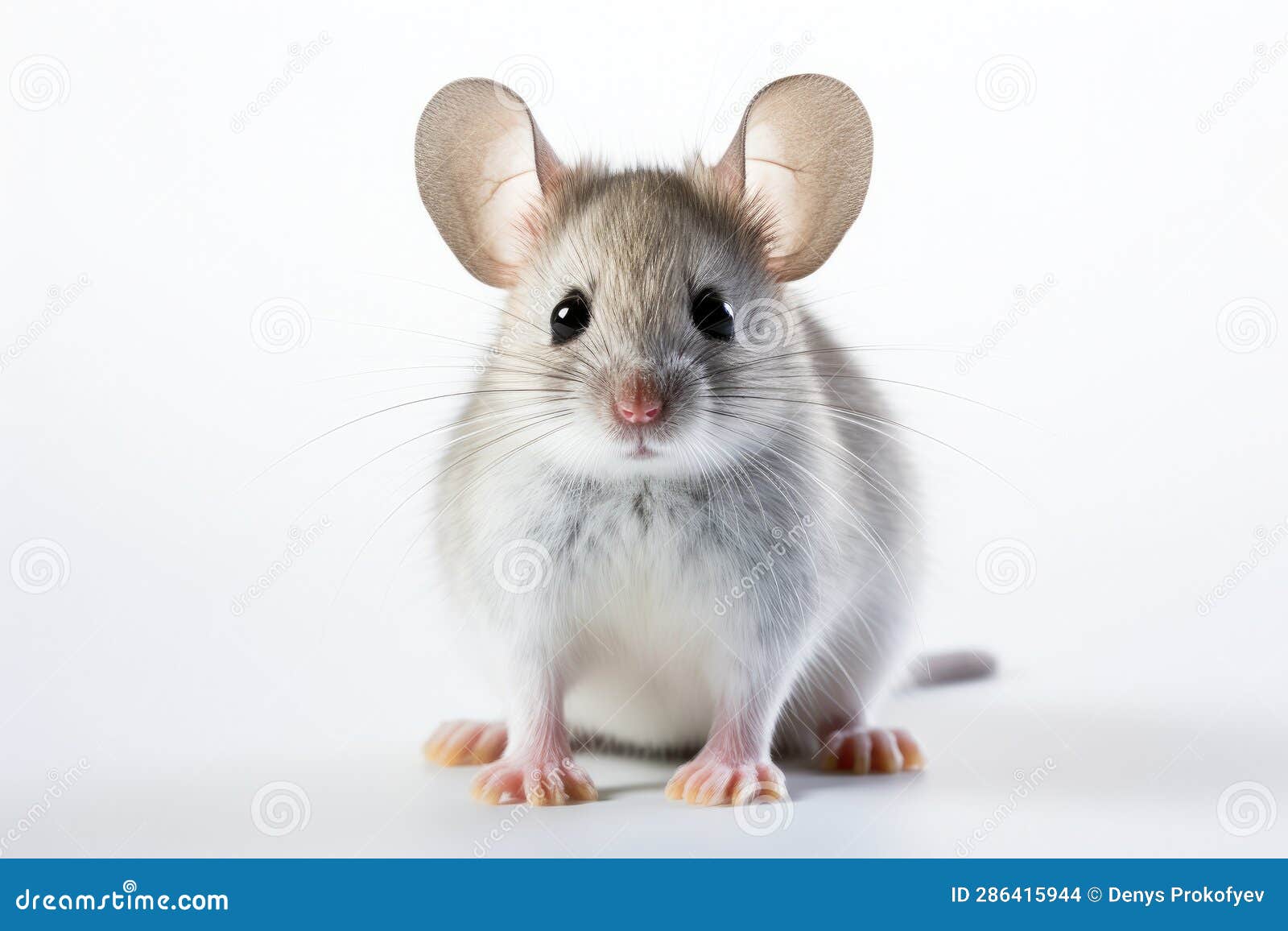 Mouse with Big Ears on White Stock Photo Image of baby, background