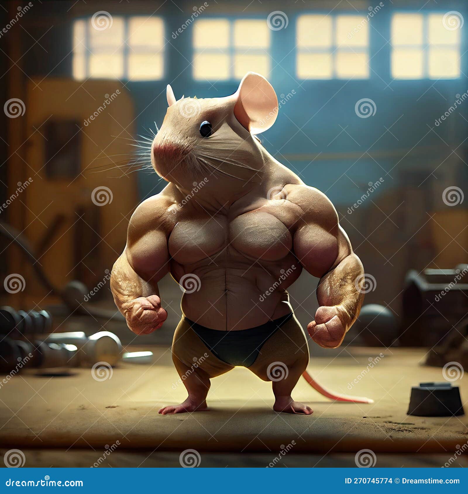 Gym Rat Stock Illustration - Download Image Now - Rat, Cartoon