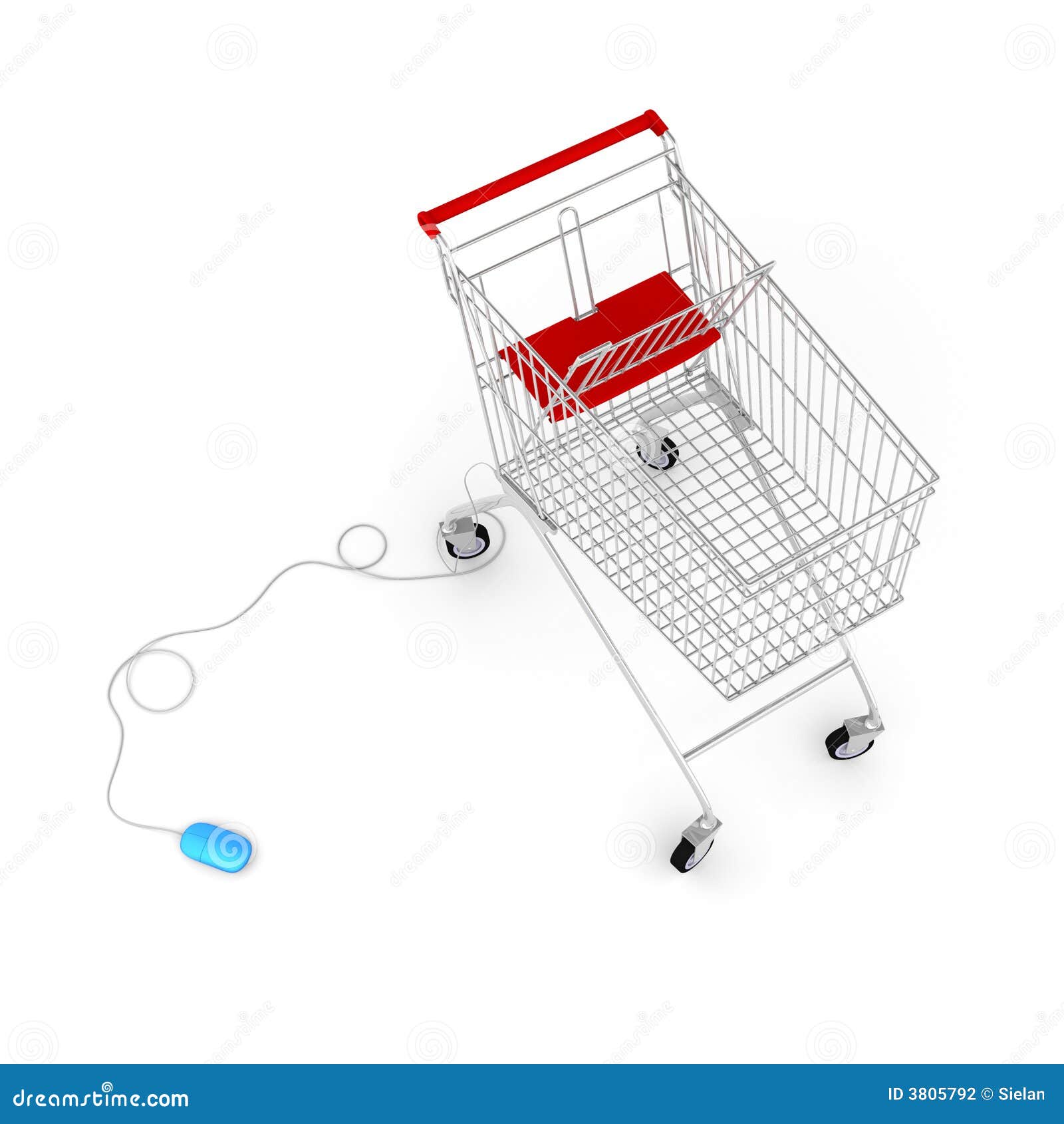 Mouse Controlled Shopping Cart 2 Stock Illustration Illustration of