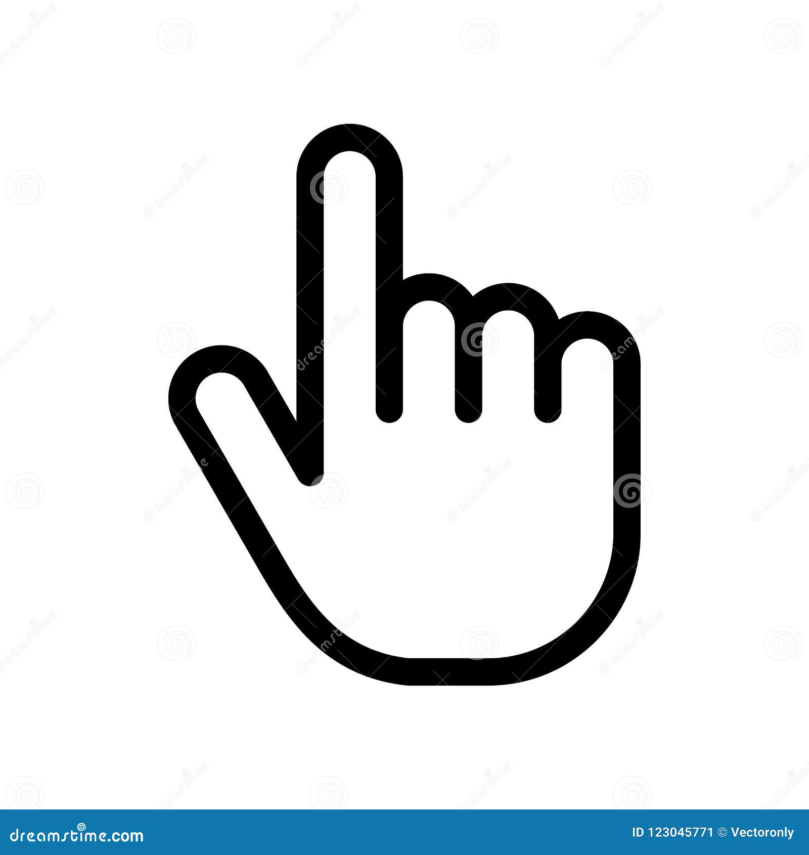 mouse cursor hand icon black