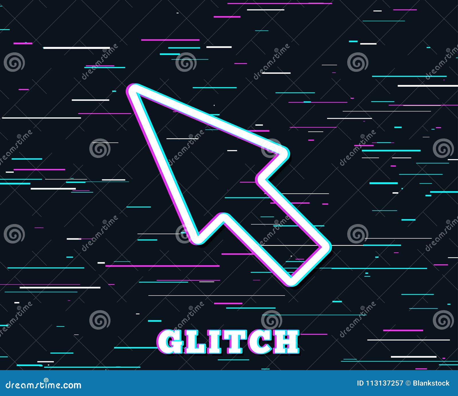 Mouse Cursor Line Icon. Pointer Sign Stock Vector Illustration of