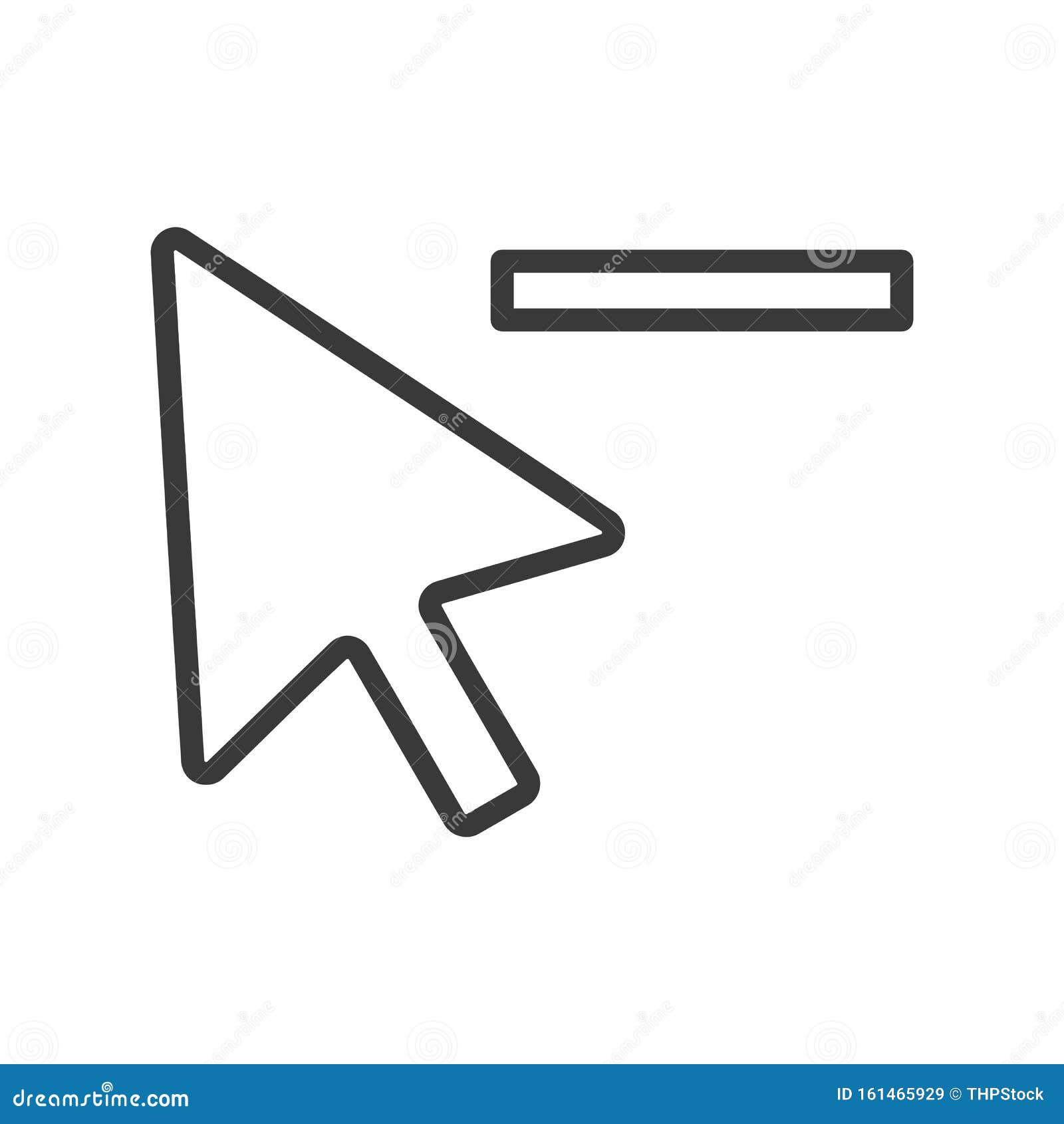 mouse cursor minus icon 