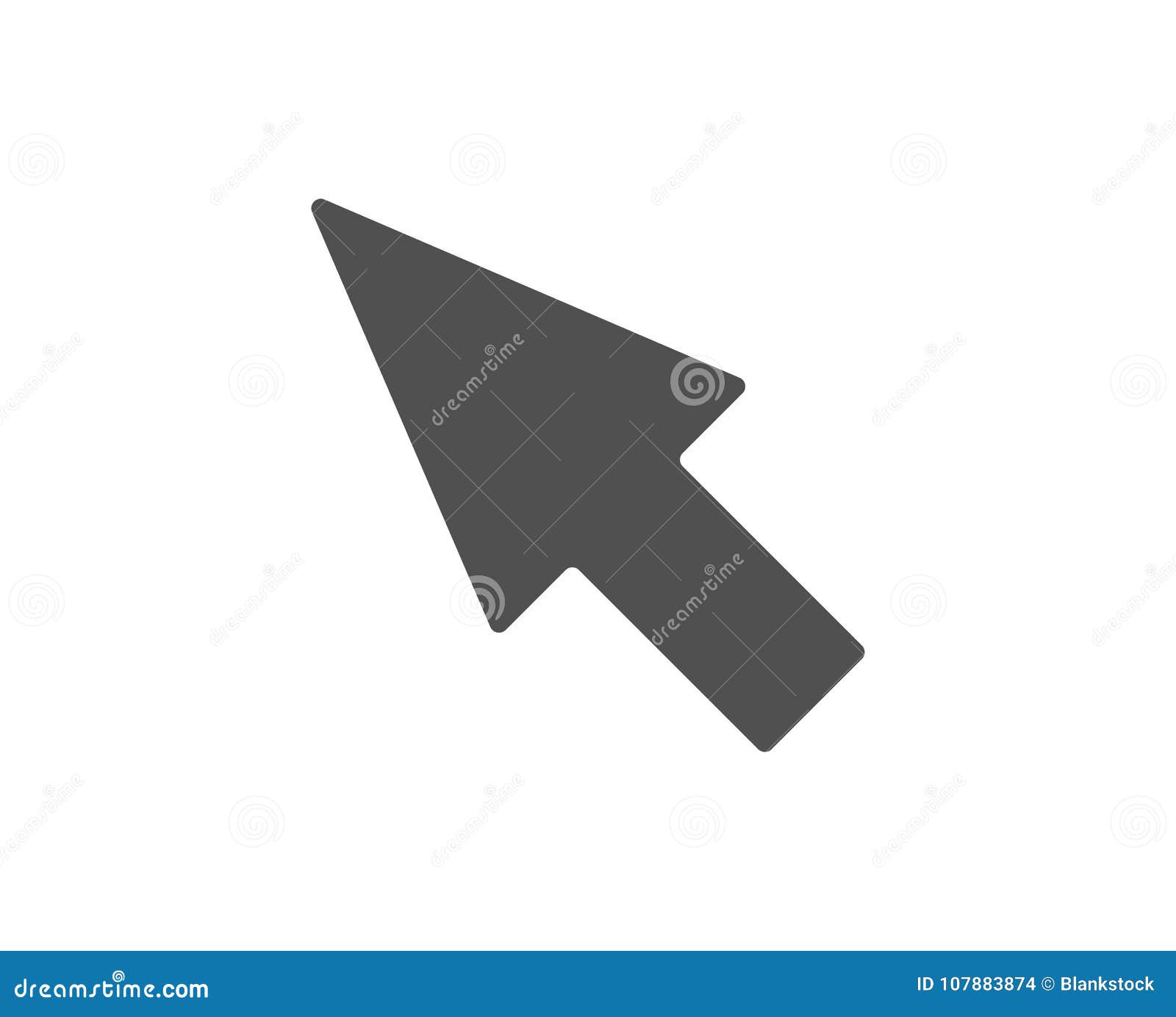 Mouse Cursor Simple Icon. Pointer Sign Stock Vector - Illustration of