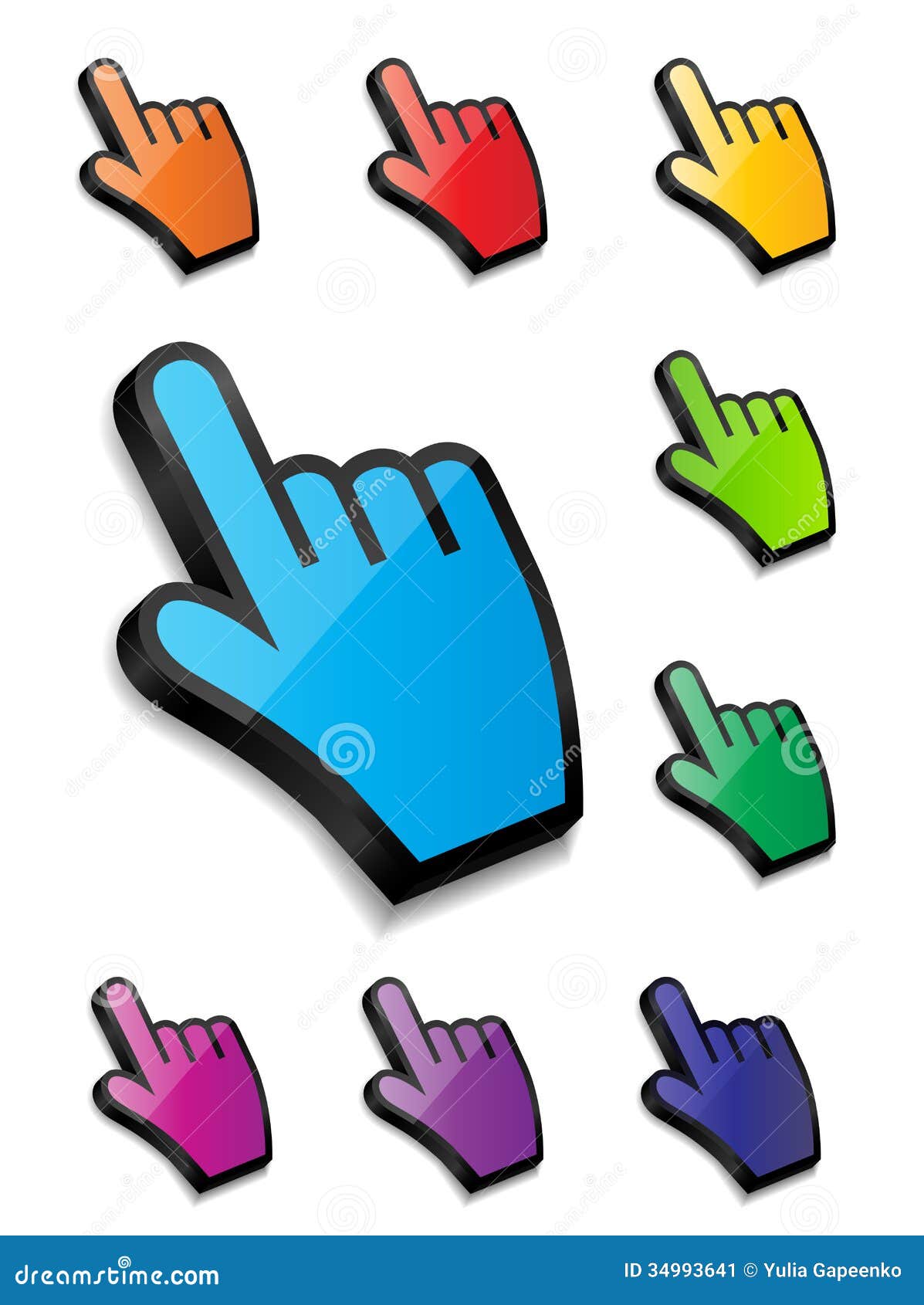 Mouse Hand Cursor Vector Illustration | CartoonDealer.com #34993641