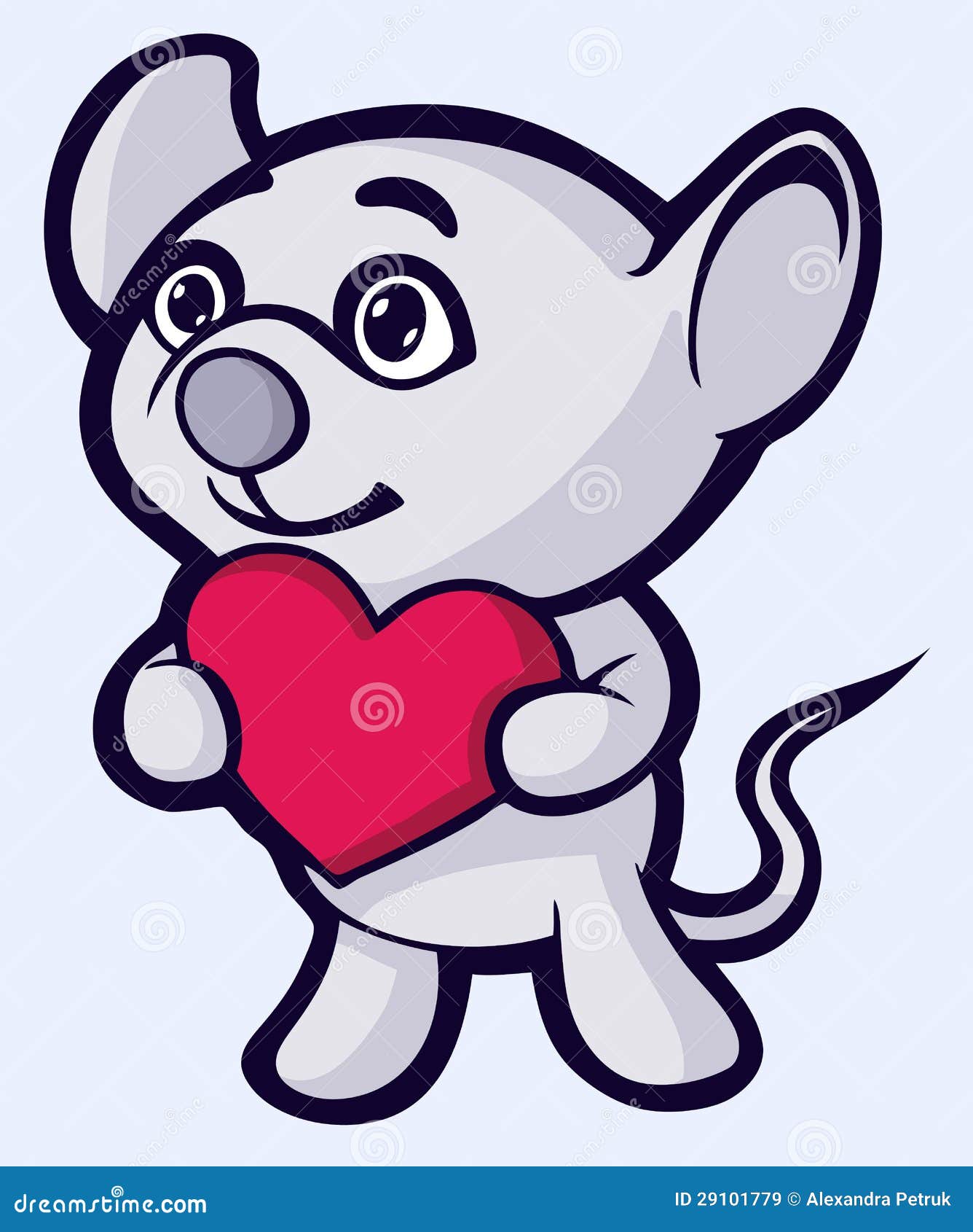 Mouse in love stock vector. Illustration of cheerful 29101779