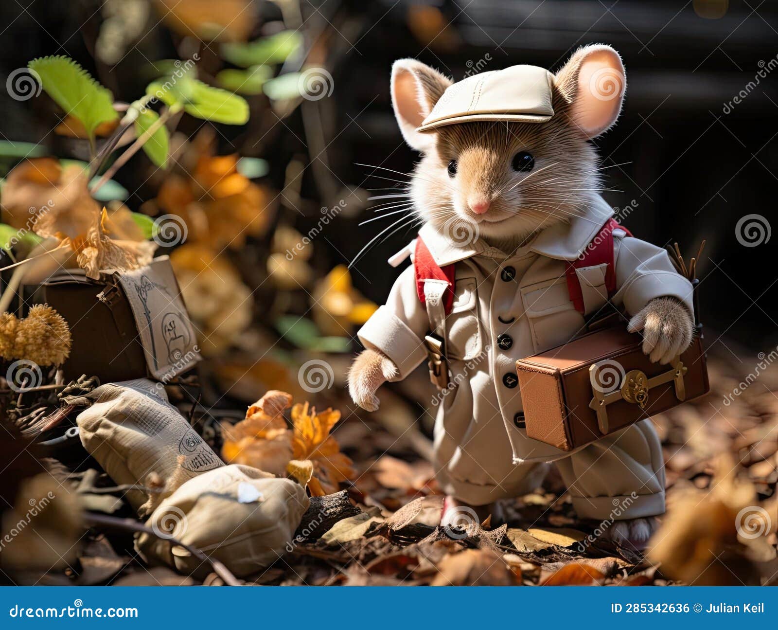 mouse mailman delivering letters closeup photo