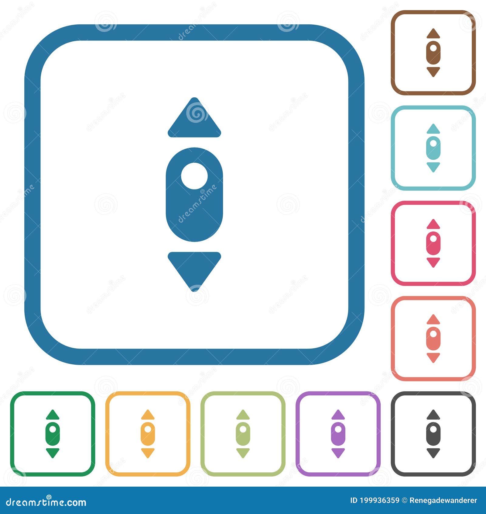 mouse scroll up simple icons