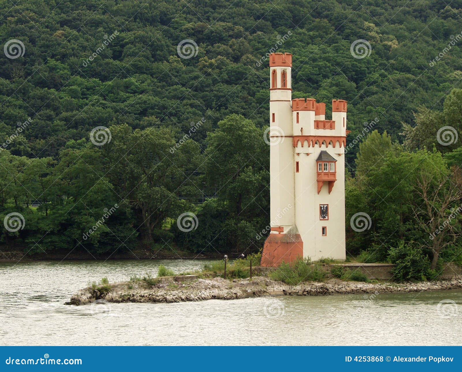 Bishop of bingen in his mouse tower on the rhine The Mouse Tower Stock Photo Image Of Mauseturm Custom 4253868