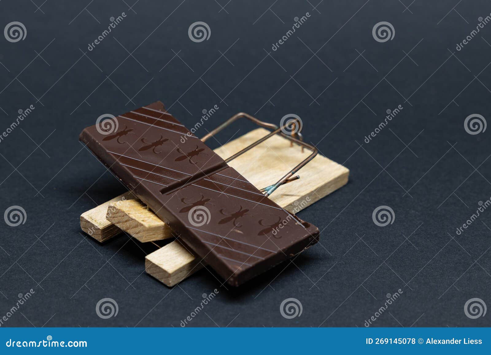 Mouse Trap with a Chocolate Bait Stock Photo Image of control, calories 269145078