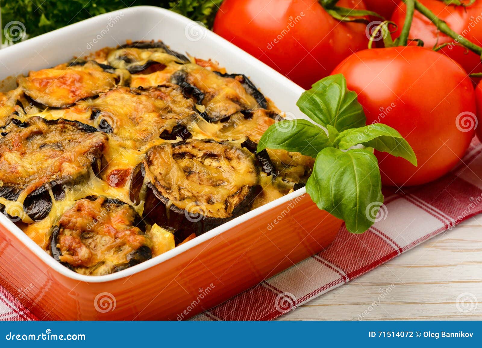 Moussaka Greek Casserole with Eggplants. Stock Photo Image of