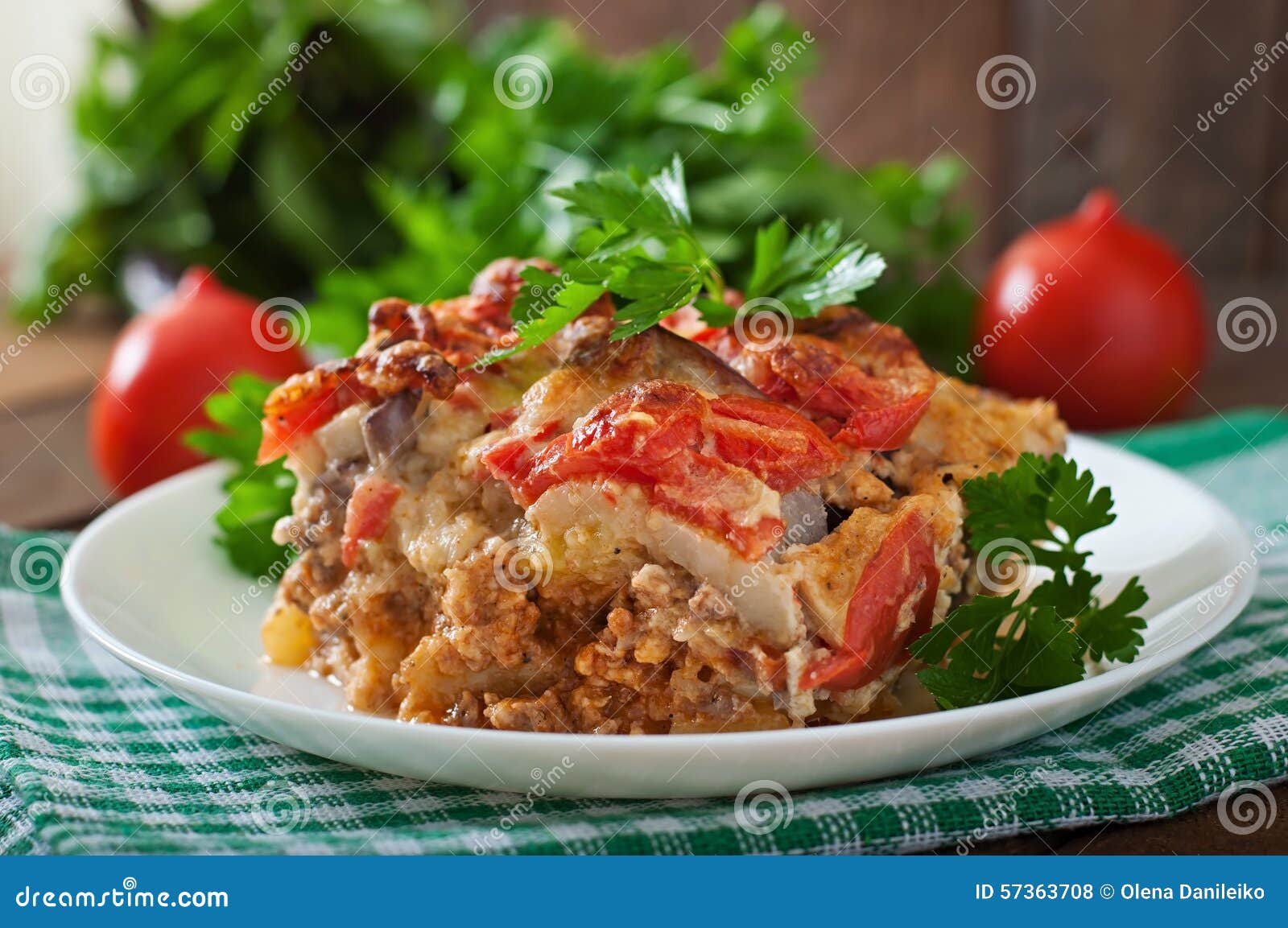 Moussaka stock photo. Image of musaka, layered, casserole 57363708