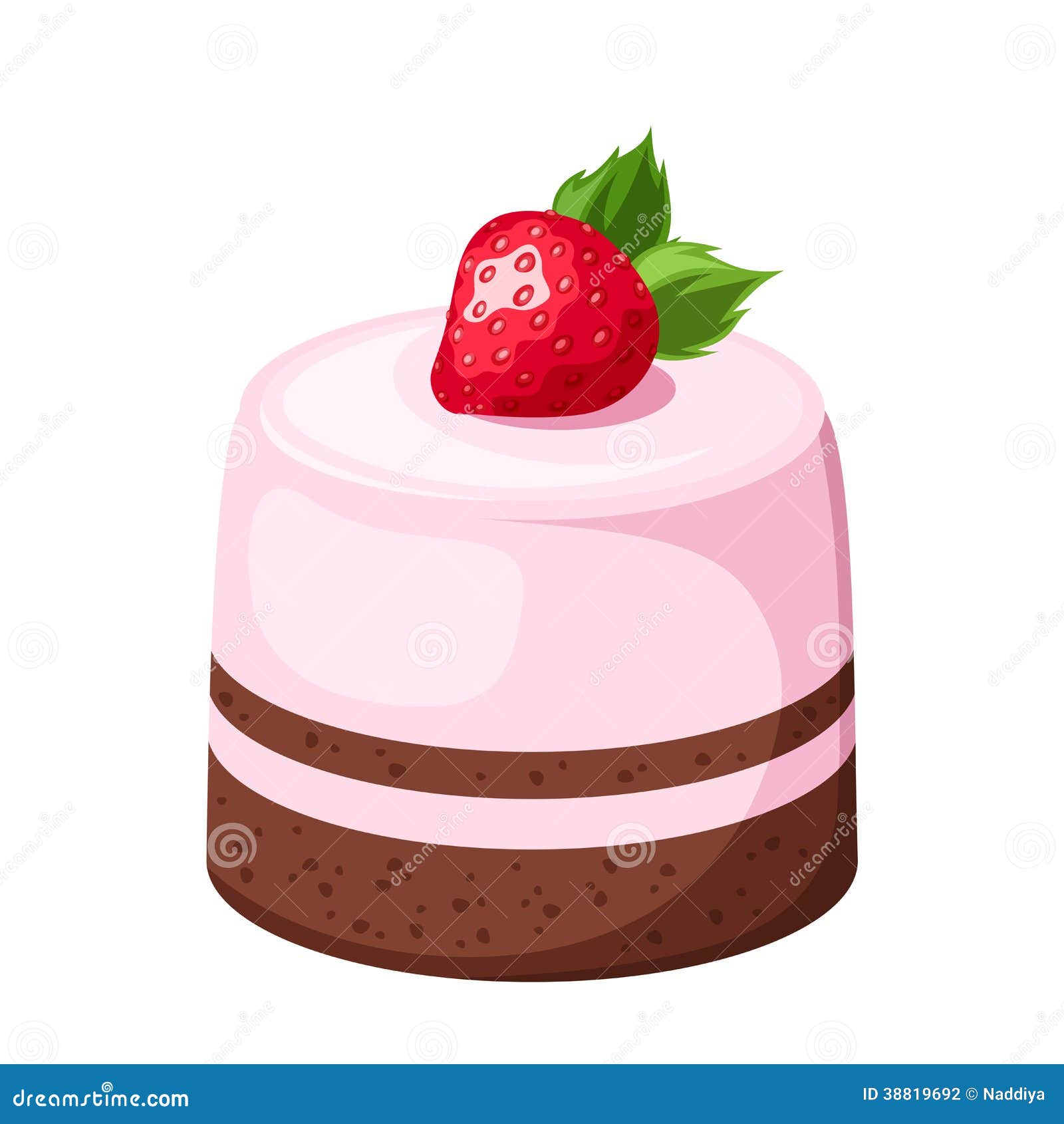 Mousse Cake. Vector Illustration. Stock Vector - Image ...