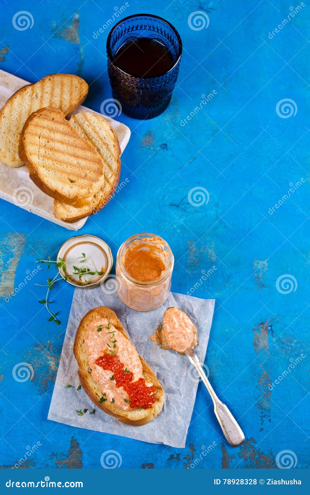 Mousse salmon and shrimp stock photo. Image of mousse - 78928328