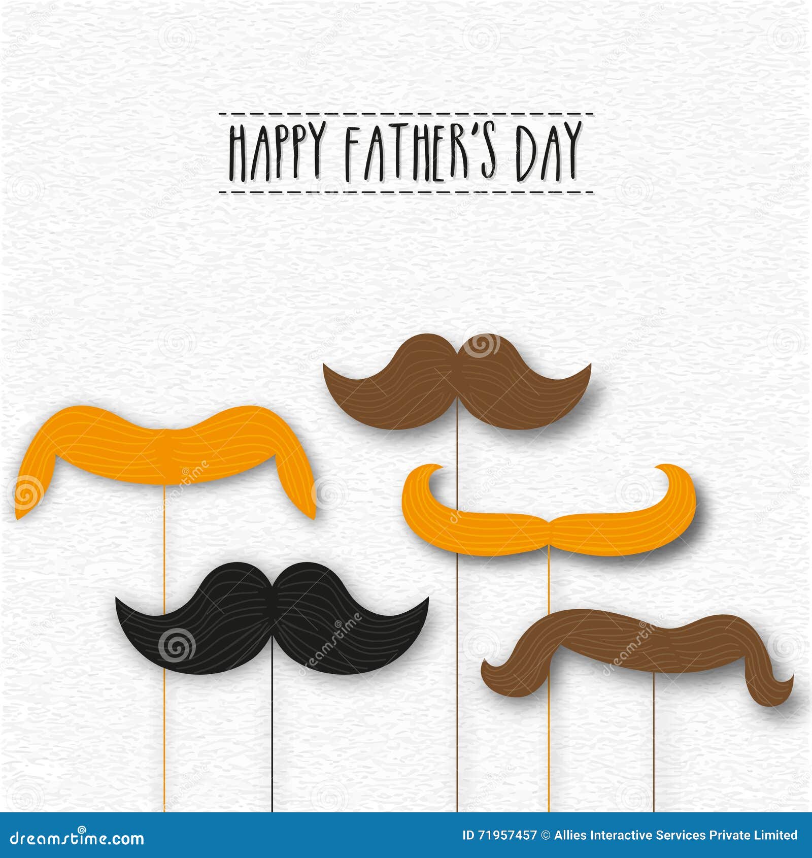 Moustaches élégantes Avec Des Bâtons Pour Le Jour De Père Illustration  Stock - Illustration du papa, paternité: 71957457