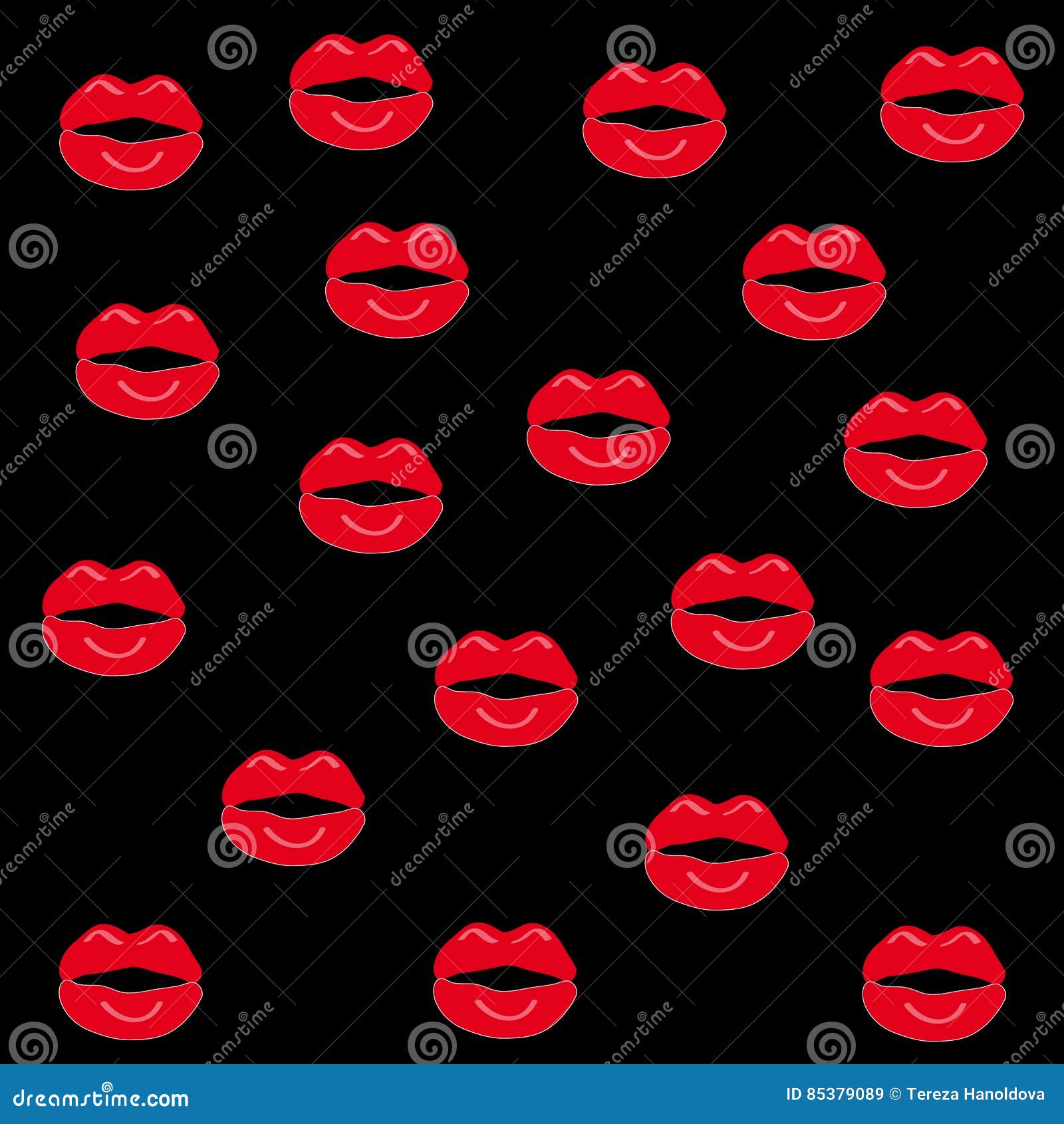 Mouth on black background stock vector. Illustration of mouth 85379089