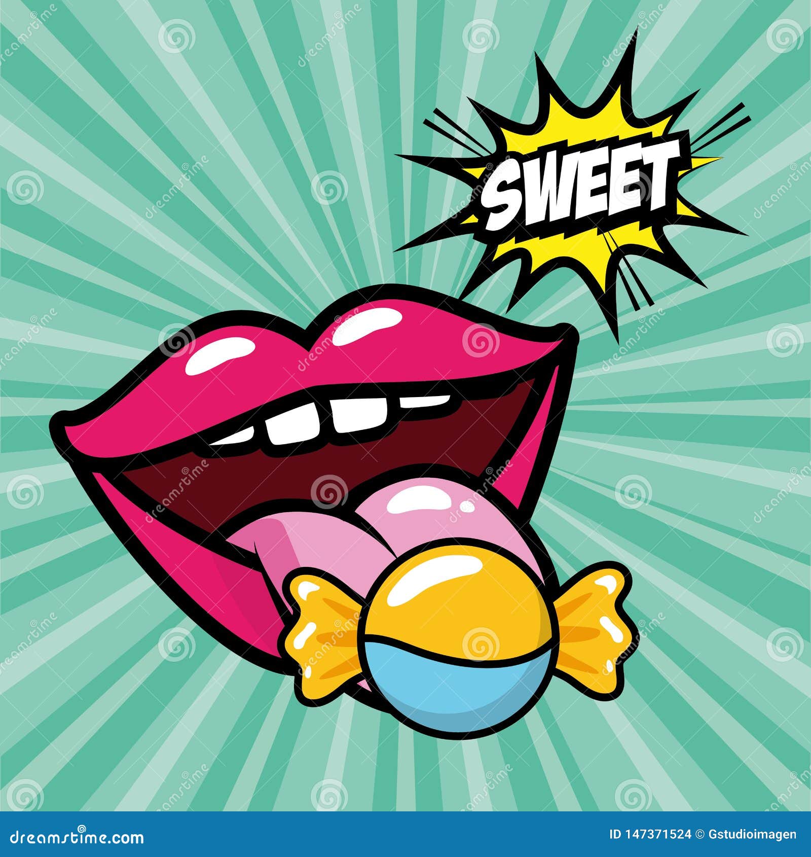 Pop art elements stock illustration. Illustration of retro - 147371524