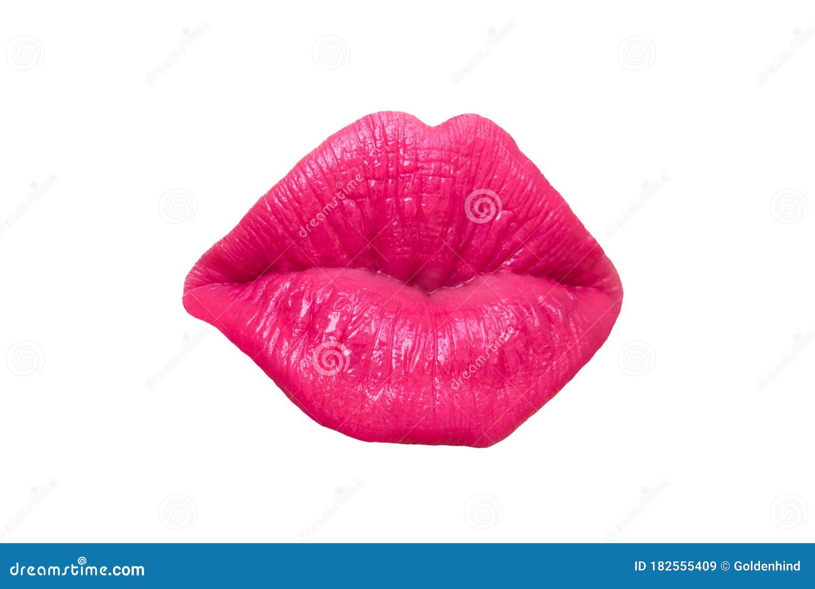 A Mouth Kiss With Red Lips Isolated On A White Background Stock Image