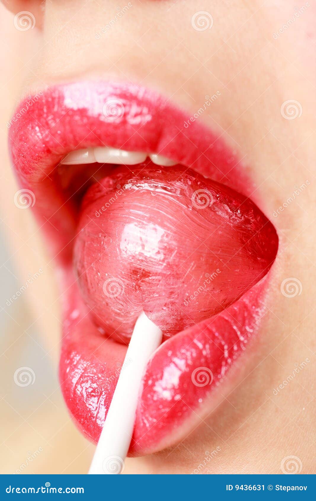 Mouth with Sugar Candy Close Up Stock Image Image of girls, caucasian