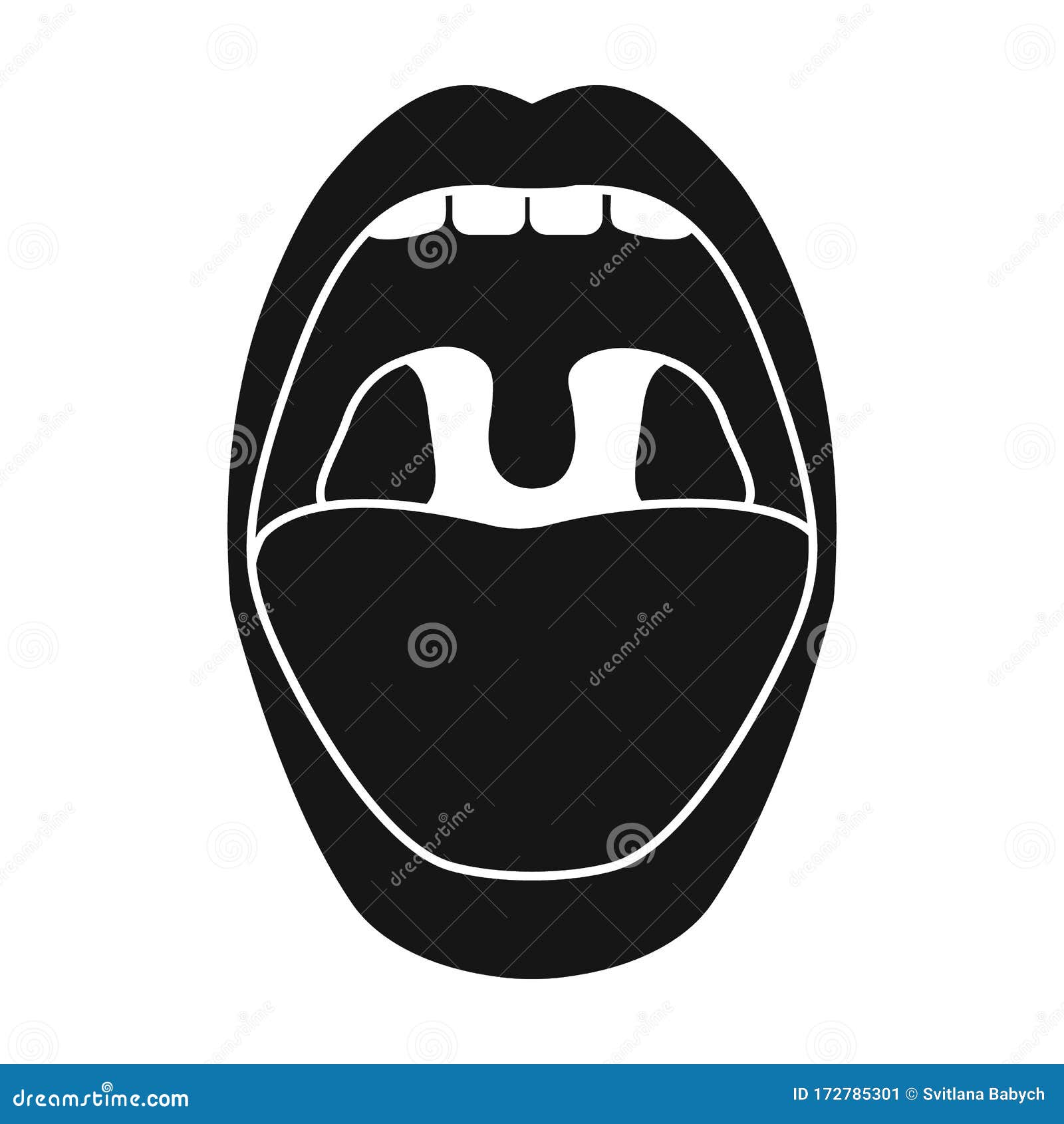 Mouth Vector Icon.Black Vector Icon Isolated on White Background Mouth