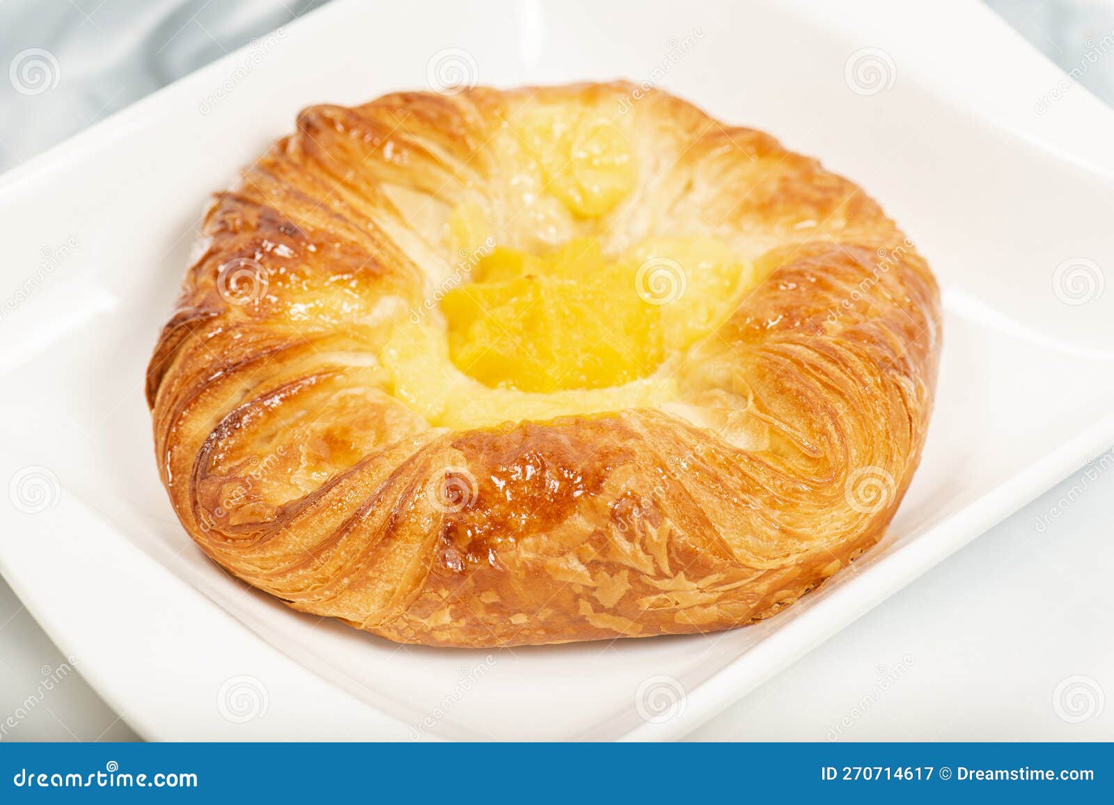 Mango and custard danish stock image. Image of custard 270714617