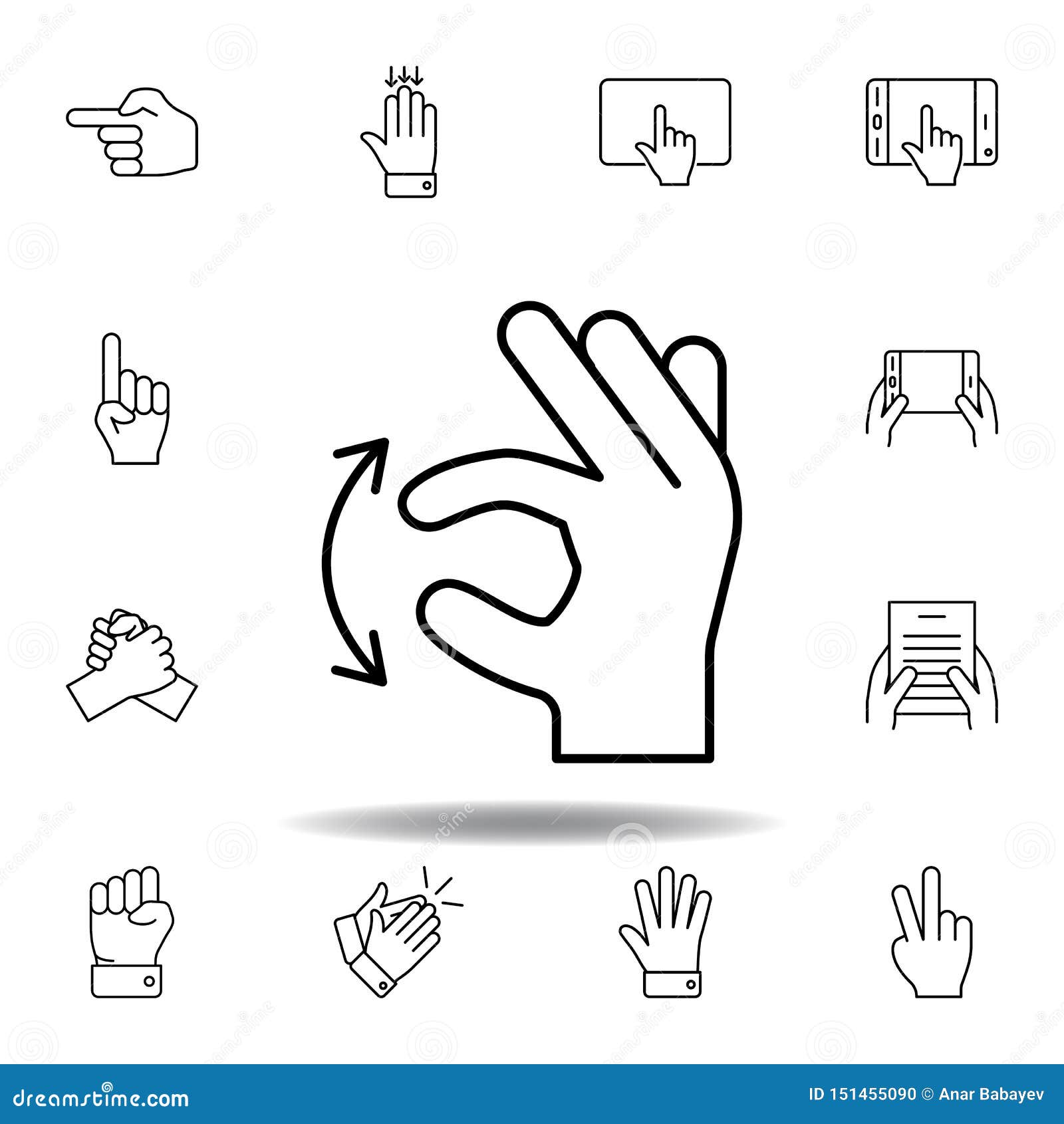 Finger, flick, left, swipe, gesture, hand, move icon - Download on