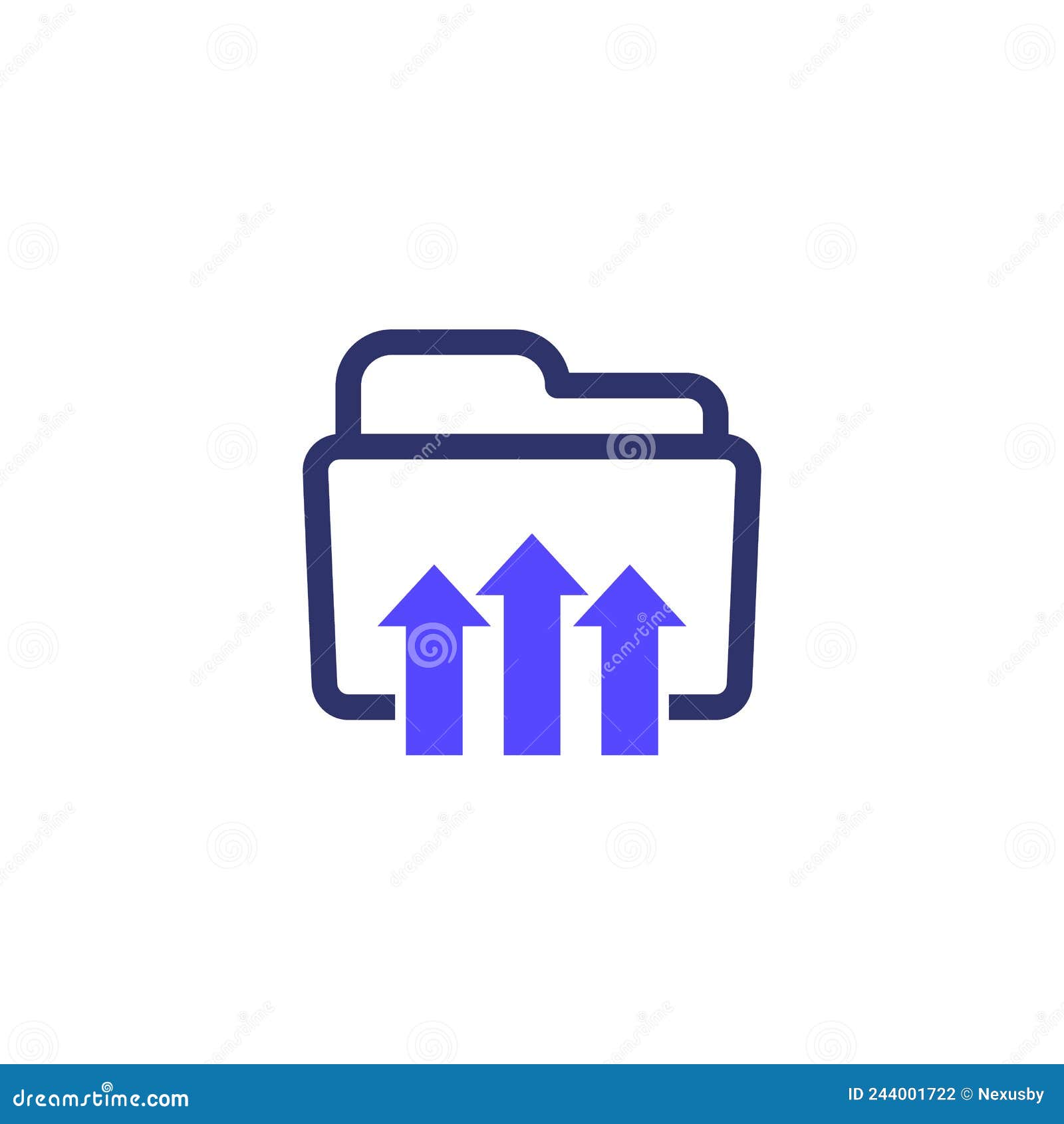 Move To Folder Icon on White Stock Vector Illustration of inbox