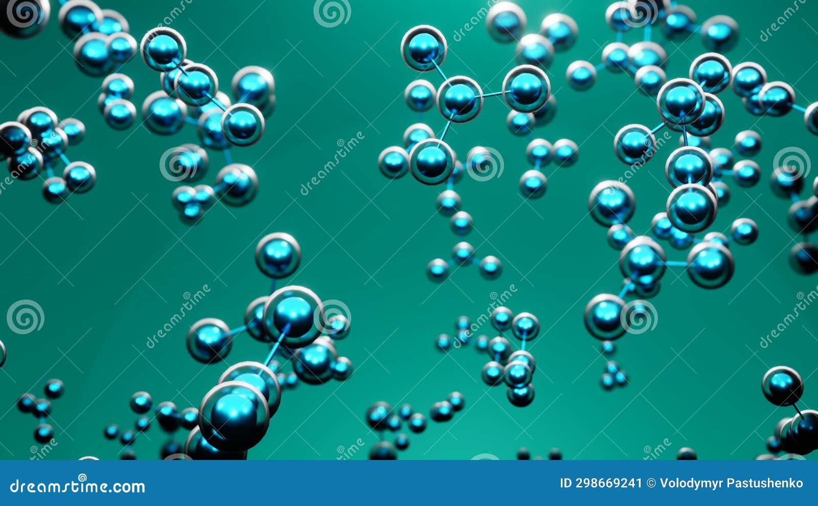 The Movement of Molecular Compounds and Atomic Nuclei in Glass Balls