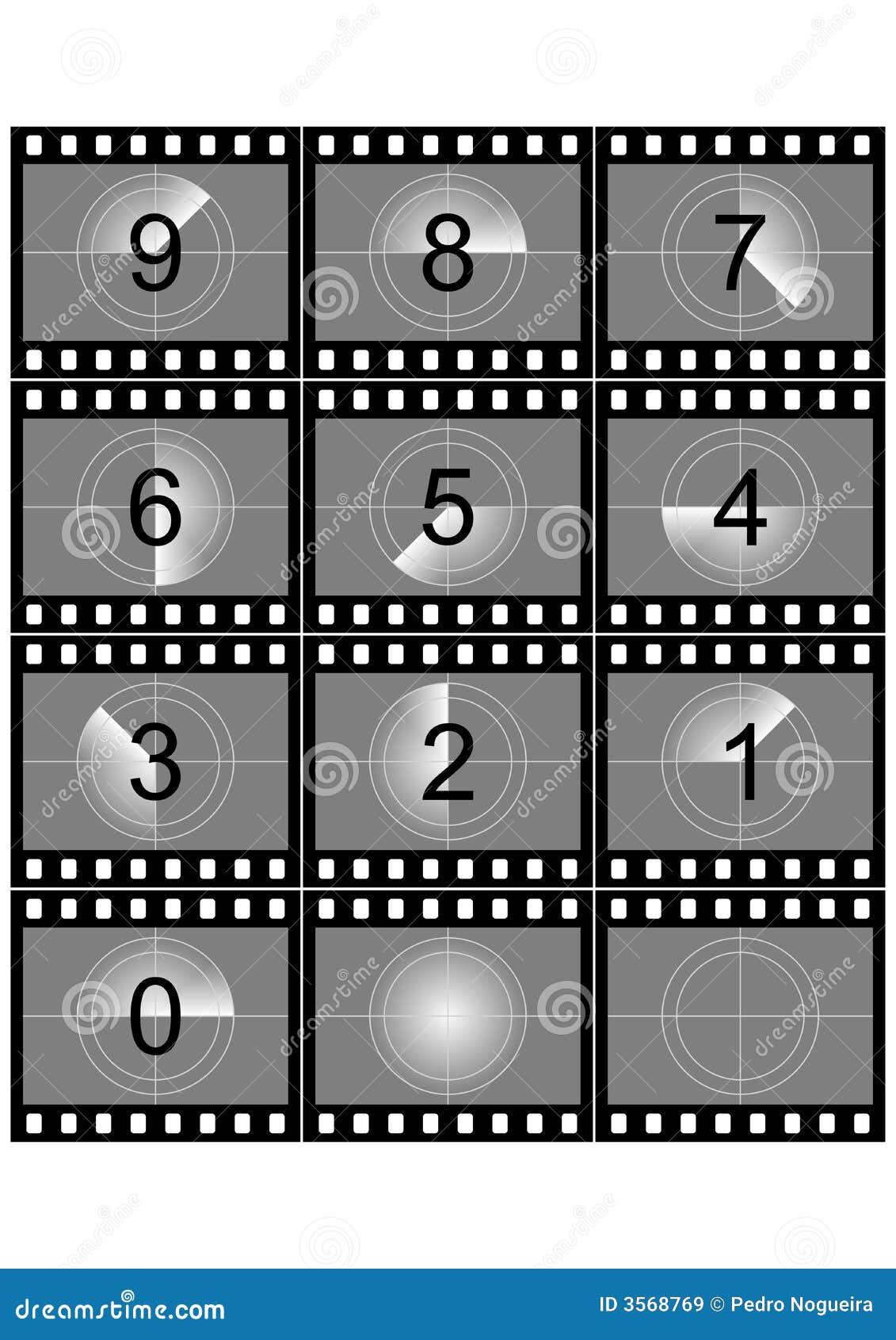 Movie countdown stock vector. Illustration of countdown - 3568769
