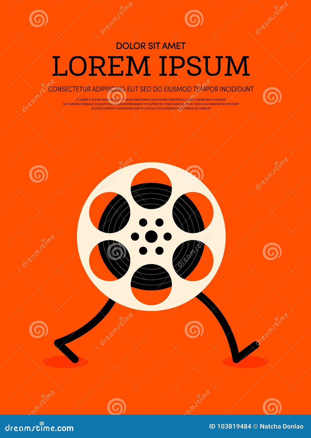 Movie and Film Modern Retro Vintage Poster Background Stock Illustration -  Illustration of video, abstract: 103819484