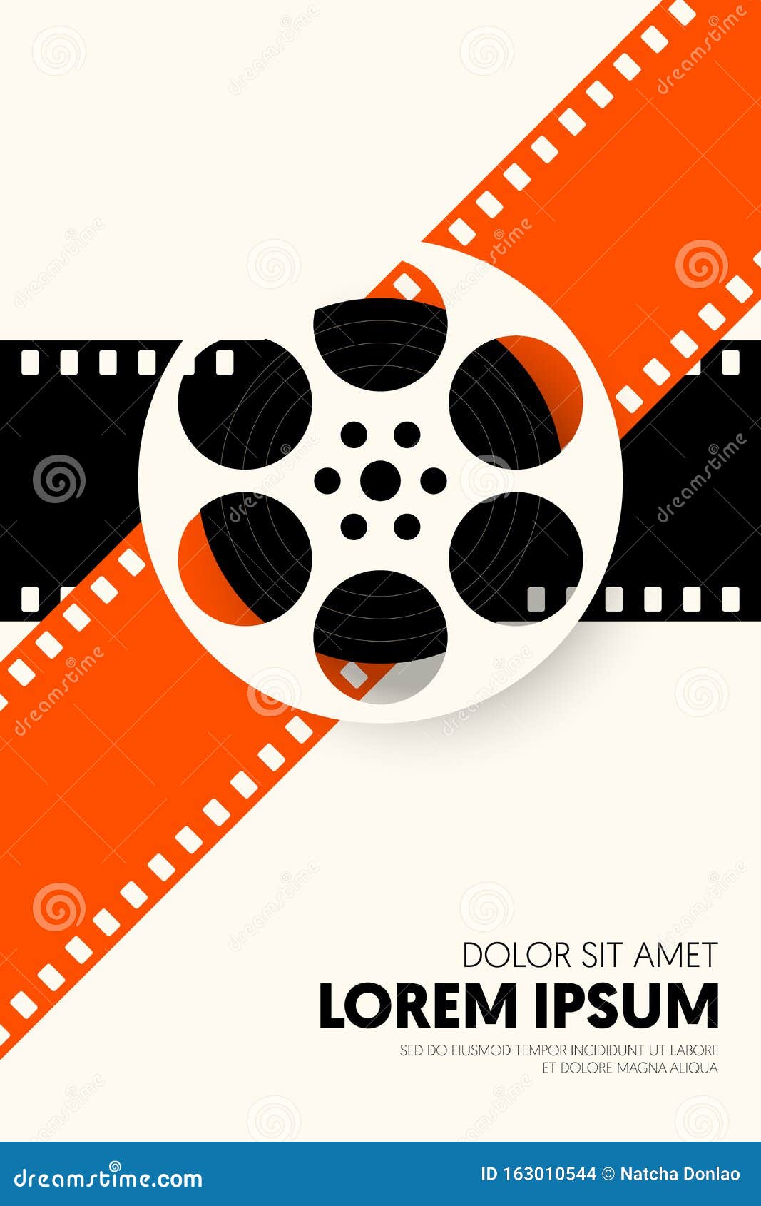 Movie and Film Poster Design Template Background Vintage Retro Style Stock  Illustration - Illustration of geometric, color: 163010544