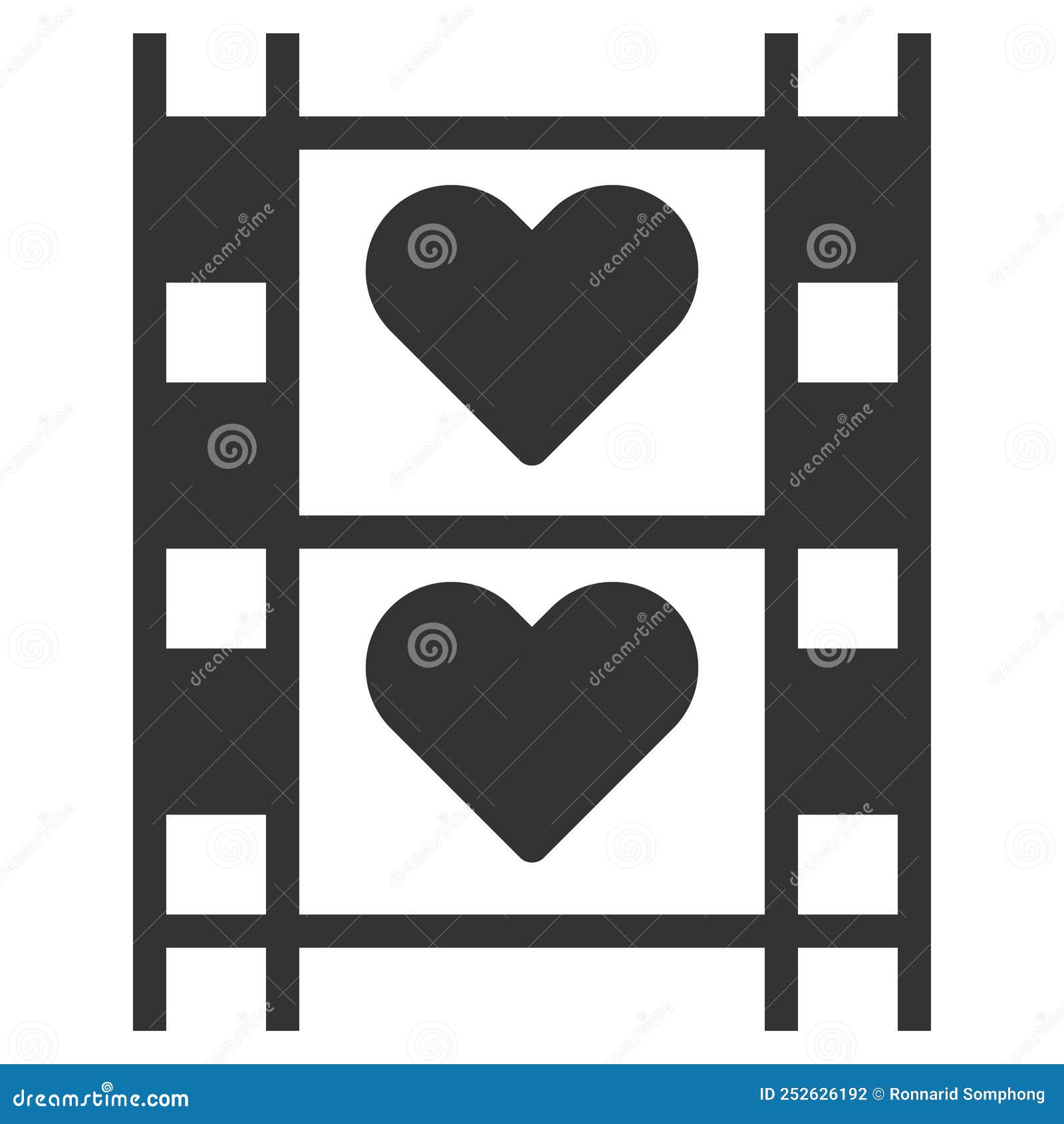 Movie Love Icon Solid Vector Illustration Stock Vector Illustration of romance, vector 252626192