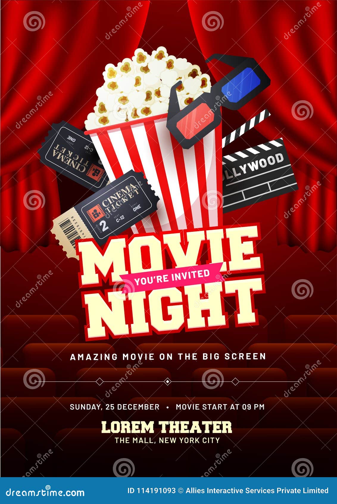 Retro Cinema Poster Stock Illustrations – 13,935 Retro Cinema Poster Stock  Illustrations, Vectors & Clipart - Dreamstime