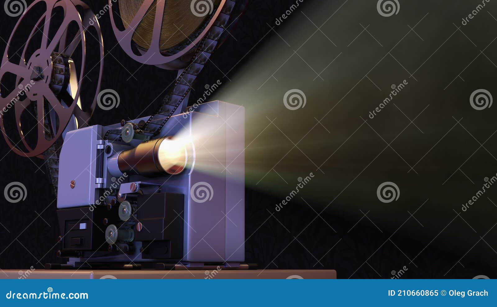 https://thumbs.dreamstime.com/z/movie-projector-film-reel-plays-old-retro-video-projection-screen-dark-cinema-room-mm-film-strip-tape-frame-210660865.jpg