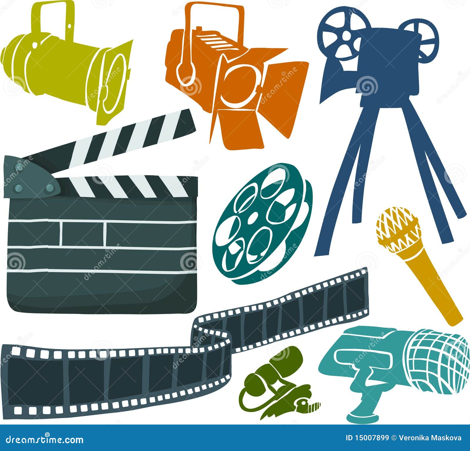 Movie set stock vector. Illustration of entertainment - 15007899