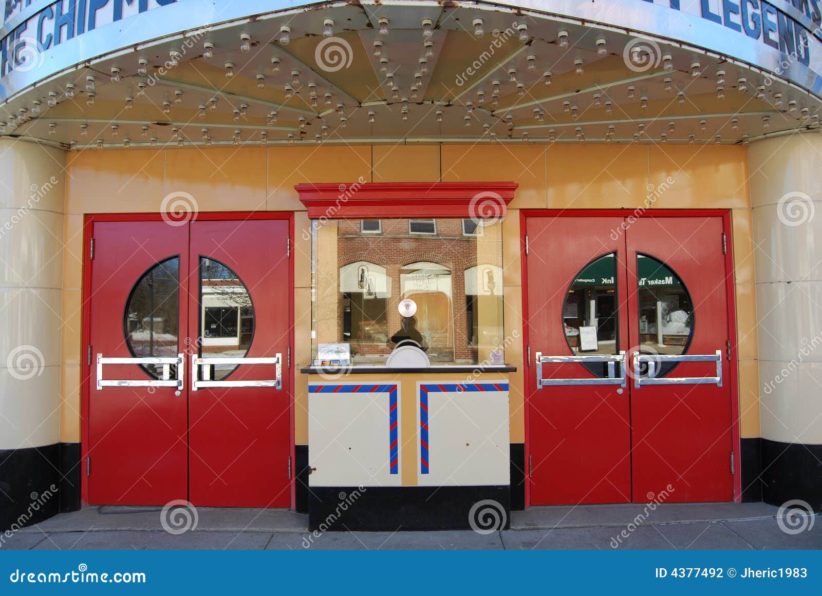 Movie Theater Ticket Booth stock photo. Image of matinee - 4377492