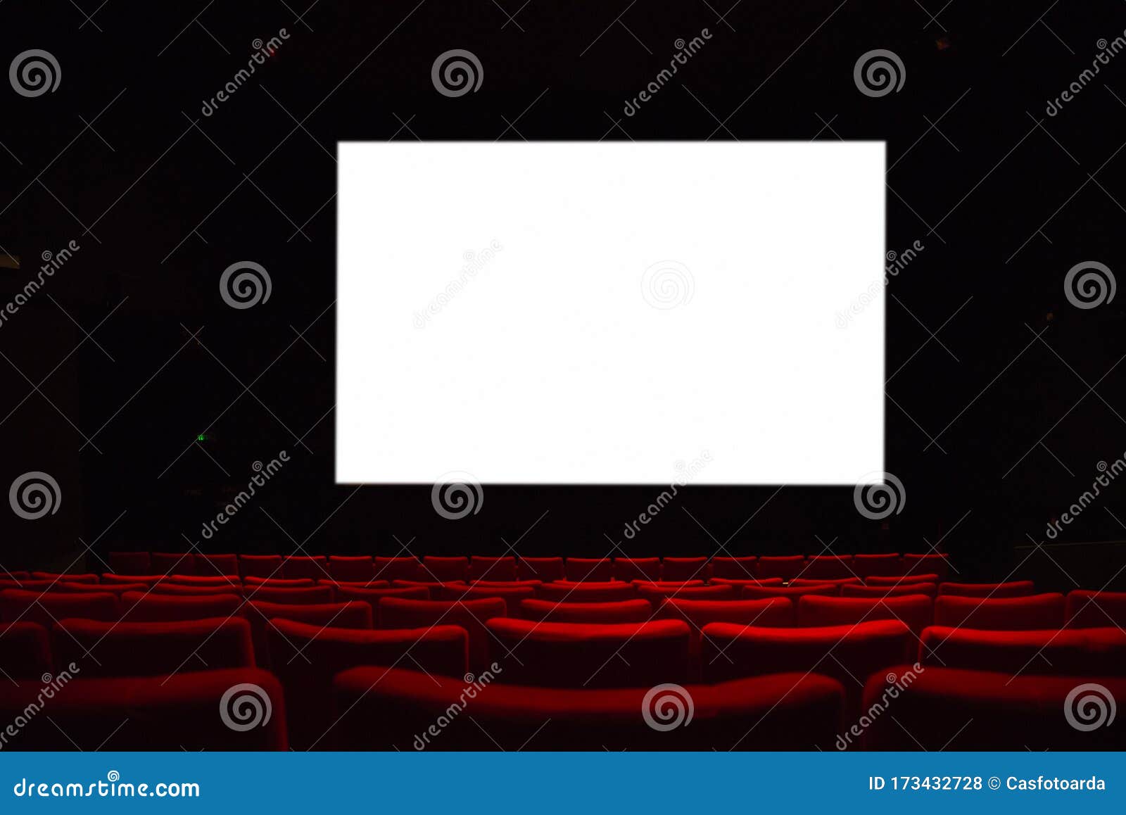 Movie Theatre with Empty Armchairs and Empty Cinema Stock Photo - Image ...