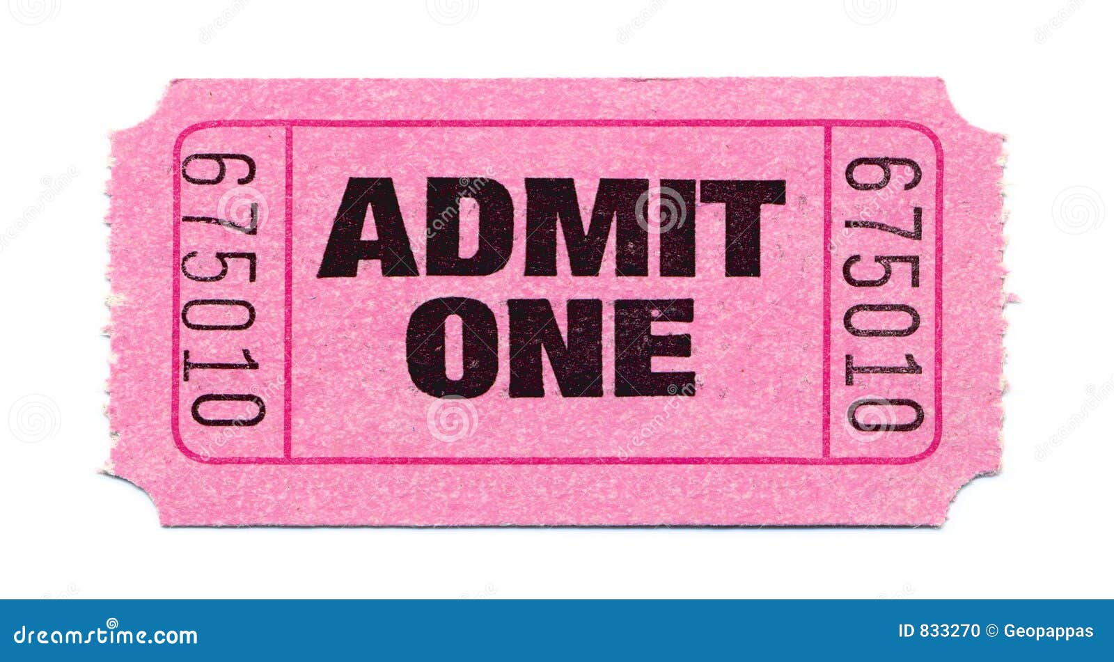 Movie-Ticket Stock Photo - Image: 833270