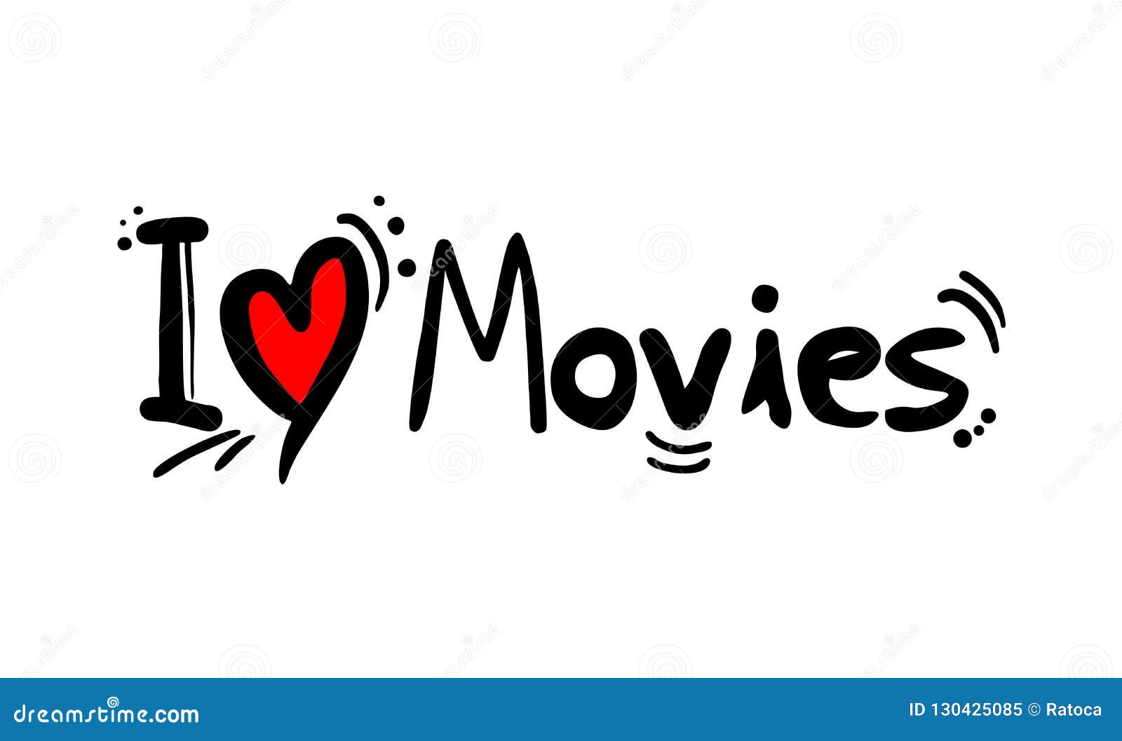 Movies love message stock vector. Illustration of hobby 130425085