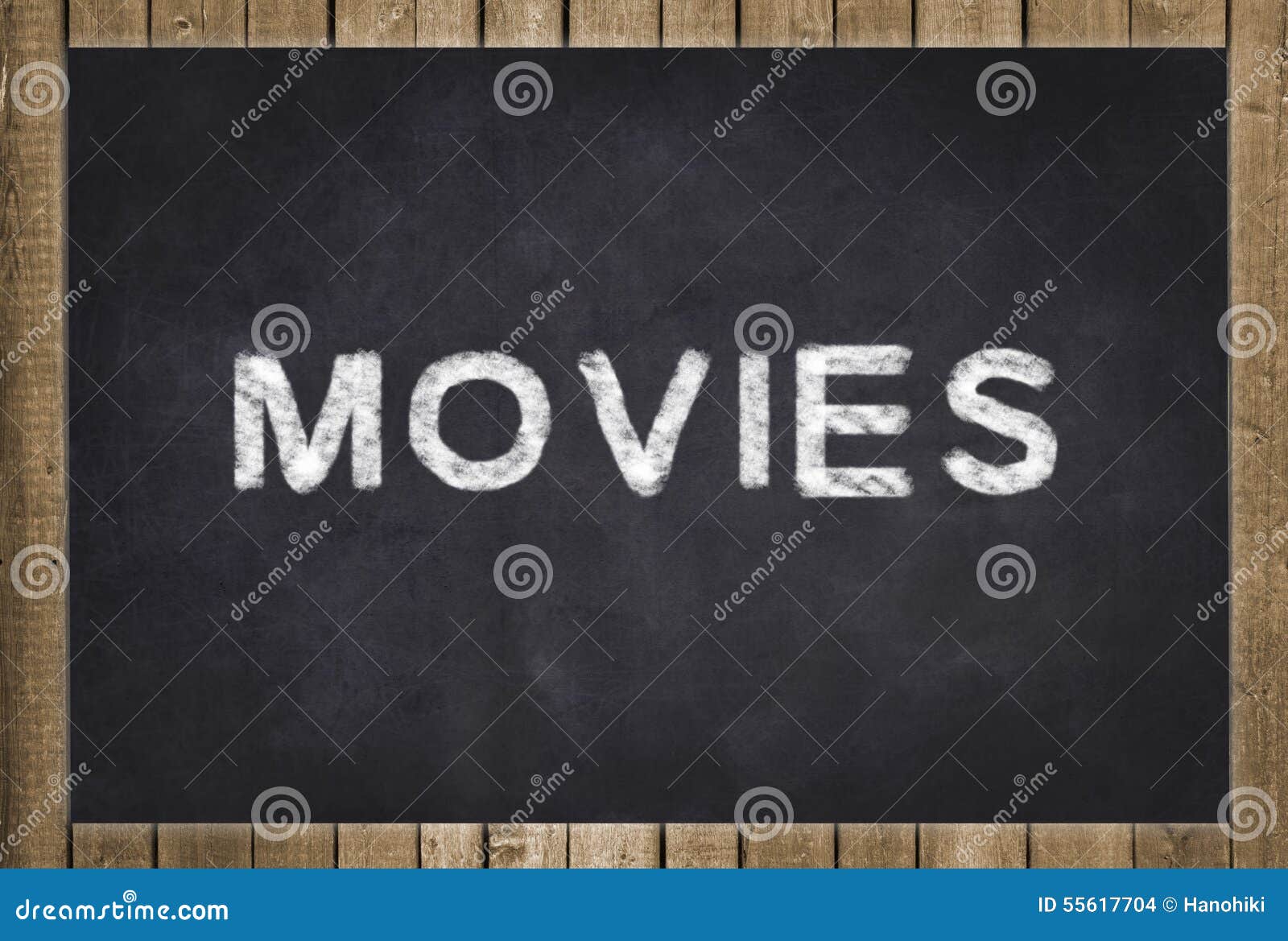 Movies Text on Chalkboard Stock Photo Image of drawing, board 55617704