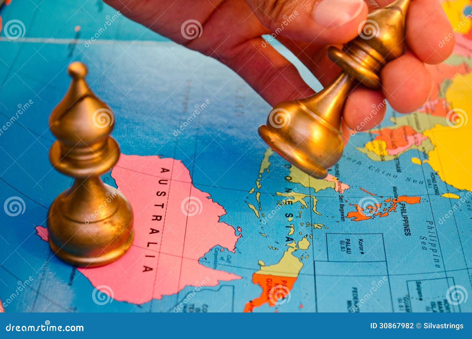 Movimento Do Bispo De Austrália Da Xadrez Do Mundo Foto de Stock - Imagem  de mapa, oceano: 30867982