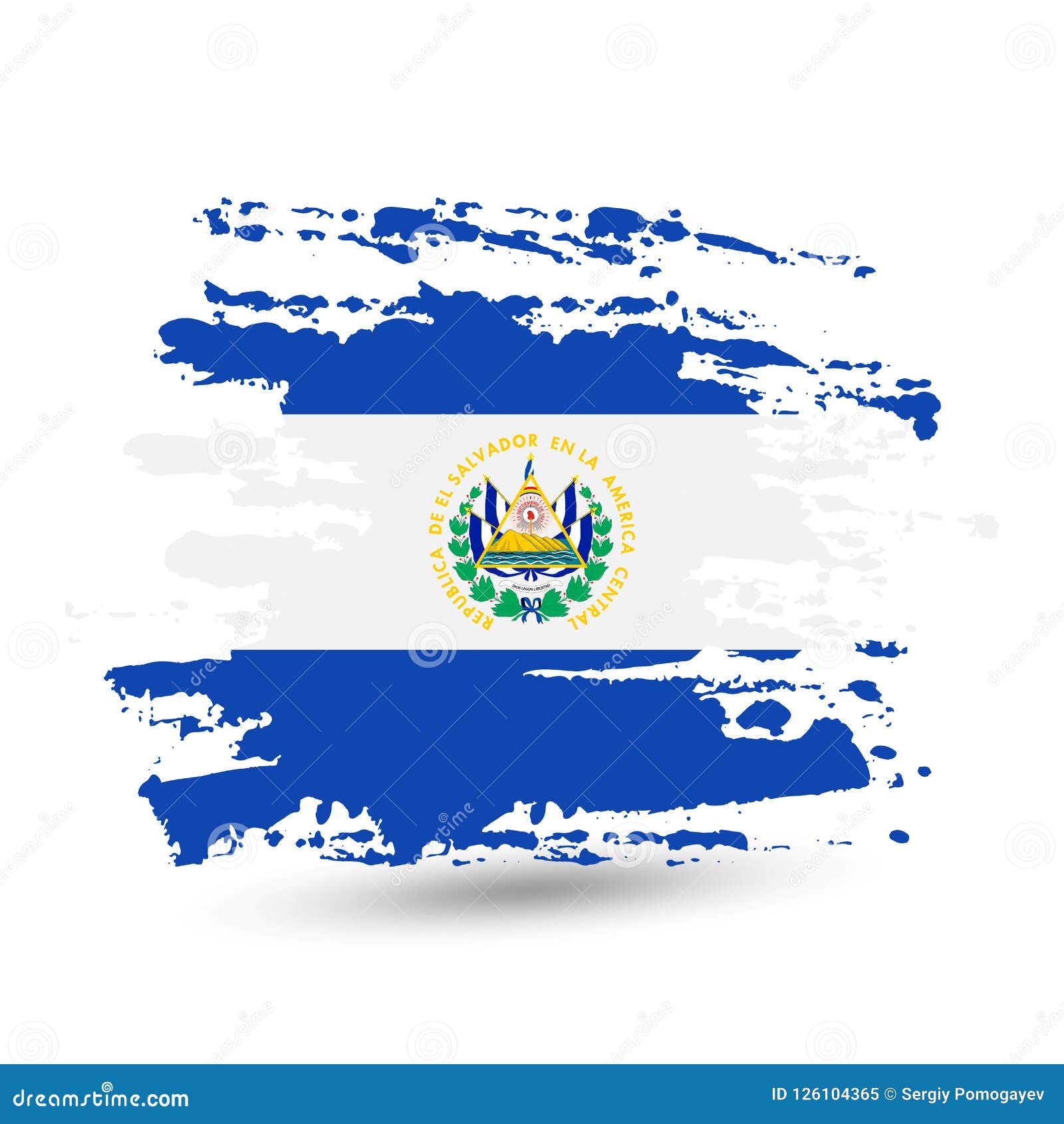Movimiento Del Cepillo Del Grunge Con La Bandera Nacional De El Salvador  Ilustración del Vector - Ilustración de pintura, extracto: 126104365
