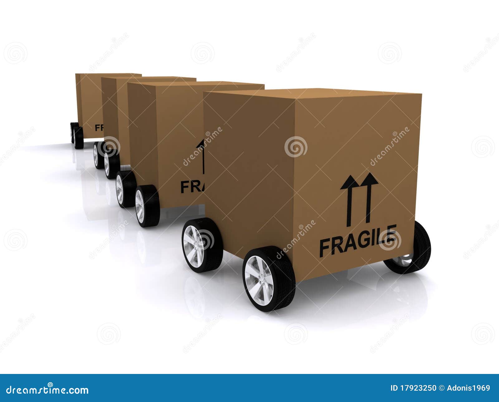 Moving With Boxes. Things In Box. Transport Company Cartoon Vector
