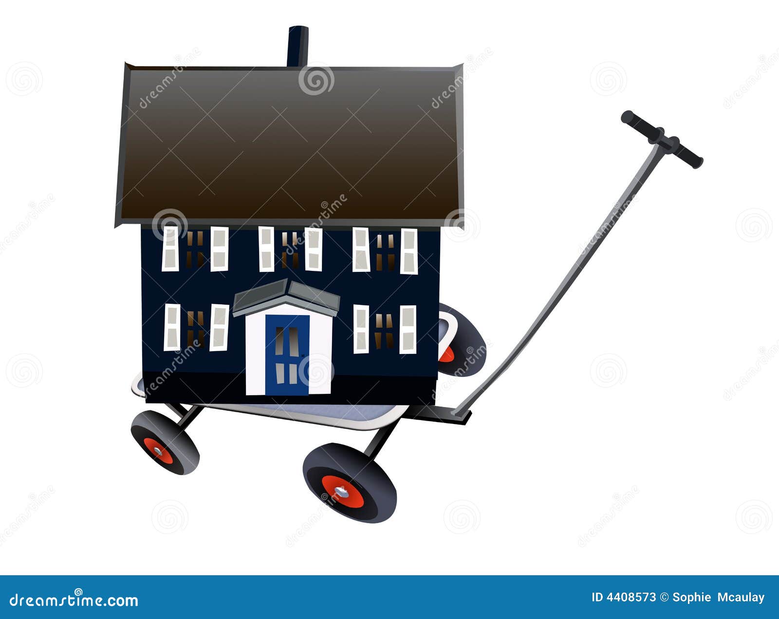 Moving house stock illustration. Illustration of cottage 4408573