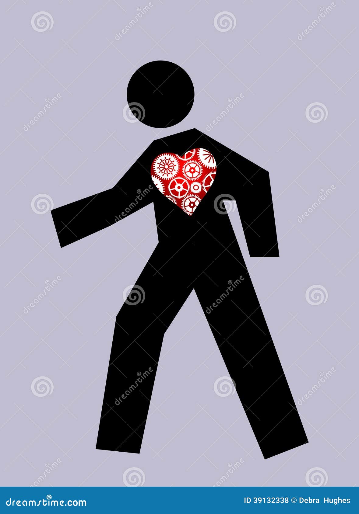 moving stickman with heart
